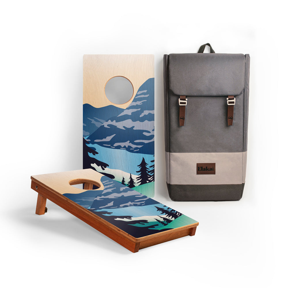 Glacier National Park Mahogany Pathfinder Cornhole Boards