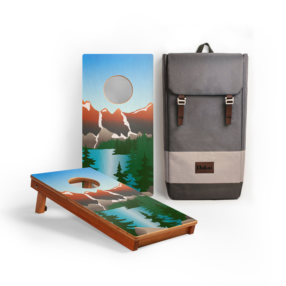 Rocky Mountain National Park Mahogany Pathfinder Cornhole Boards