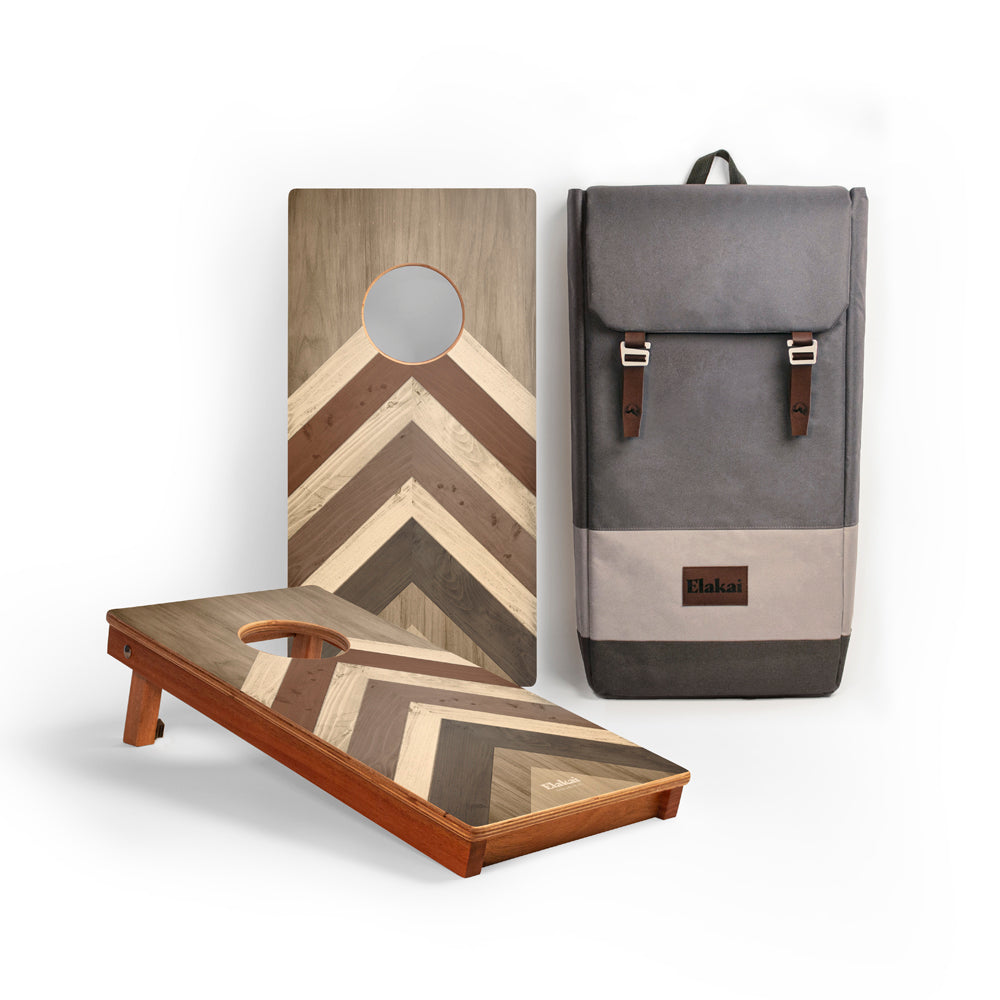 Terra Chevron Mahogany Pathfinder Cornhole Boards