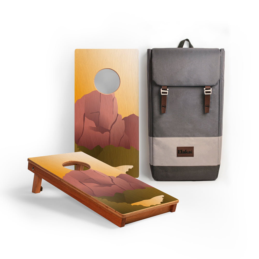 Zion National Park Mahogany Pathfinder Cornhole Boards