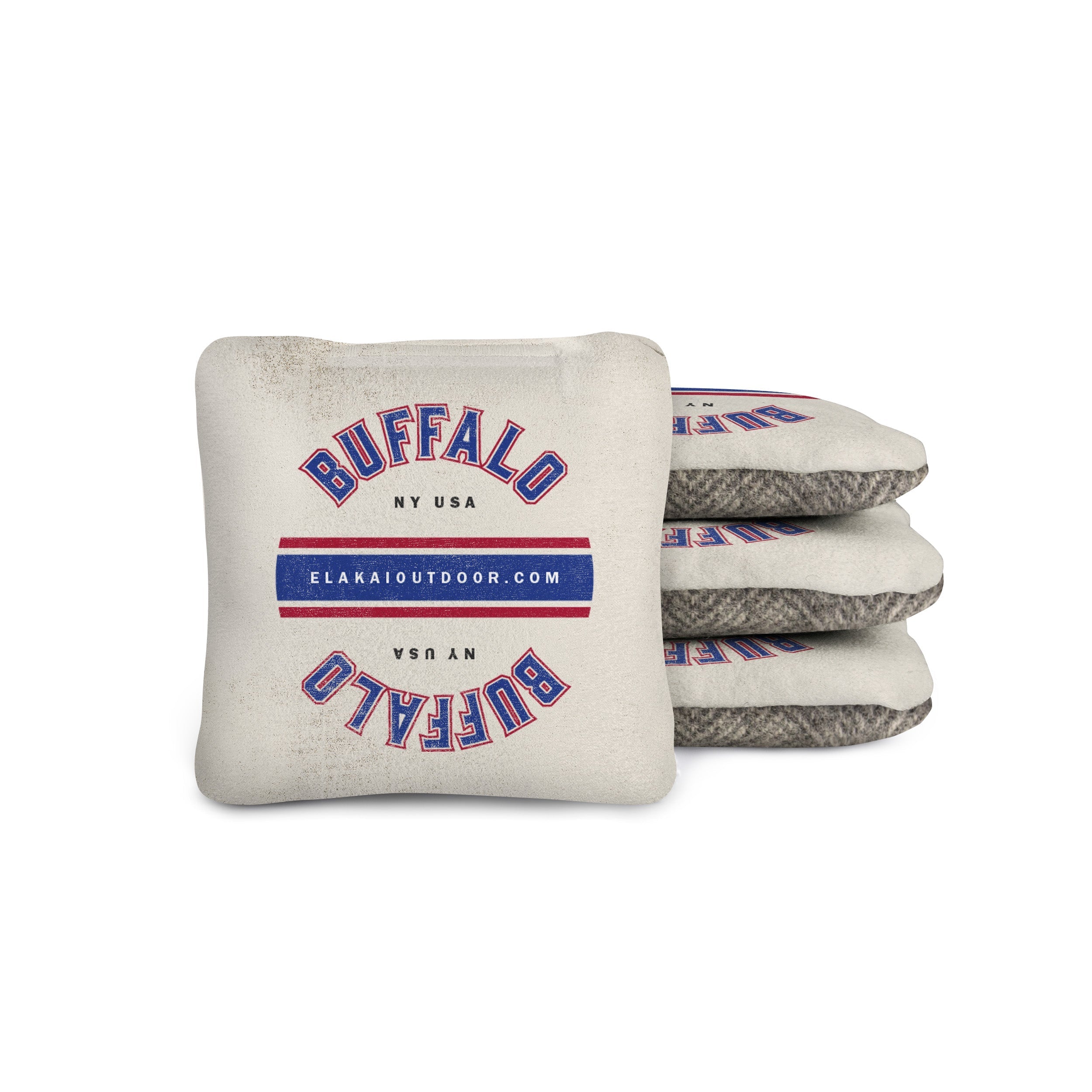 Cornhole bags with 'Buffalo NY USA' text on a white background
#color_buffalo