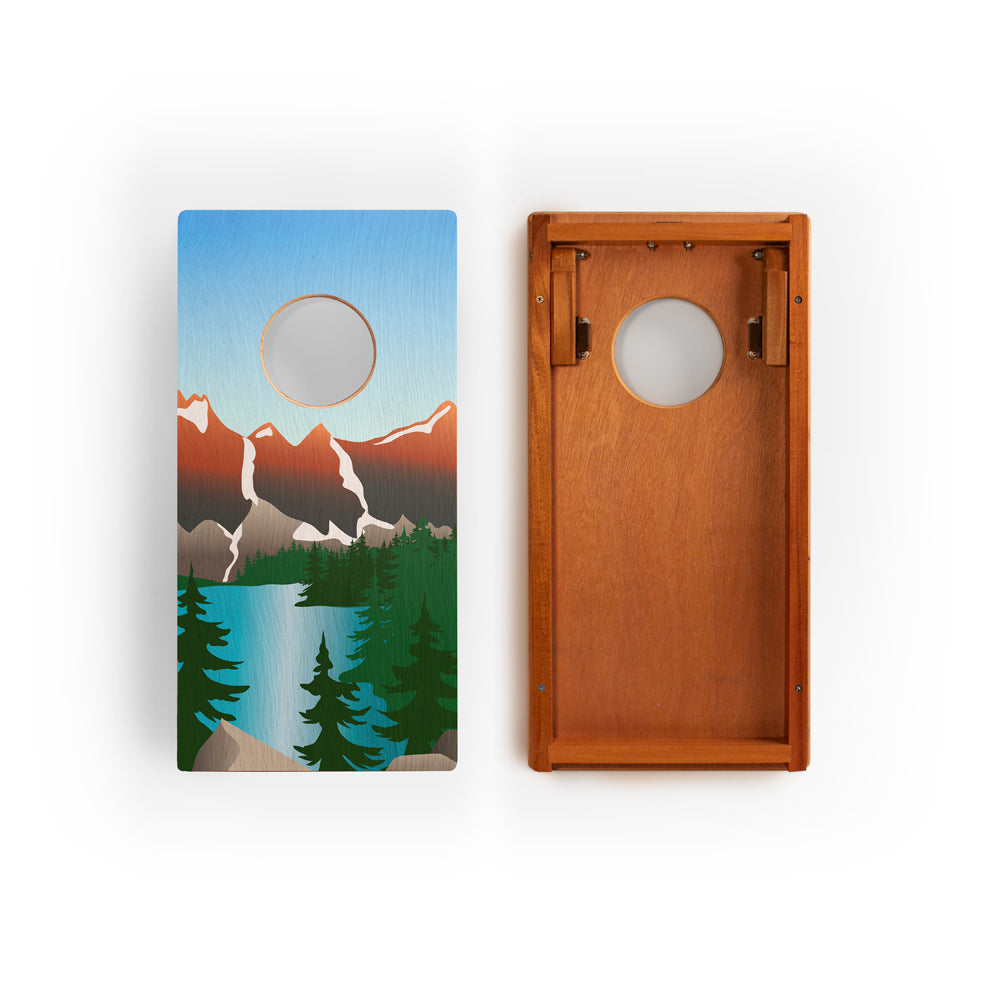 Rocky Mountain National Park Mahogany Pathfinder Cornhole Boards