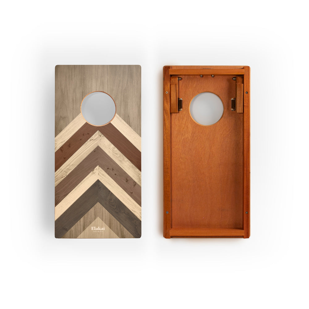 Terra Chevron Mahogany Pathfinder Cornhole Boards