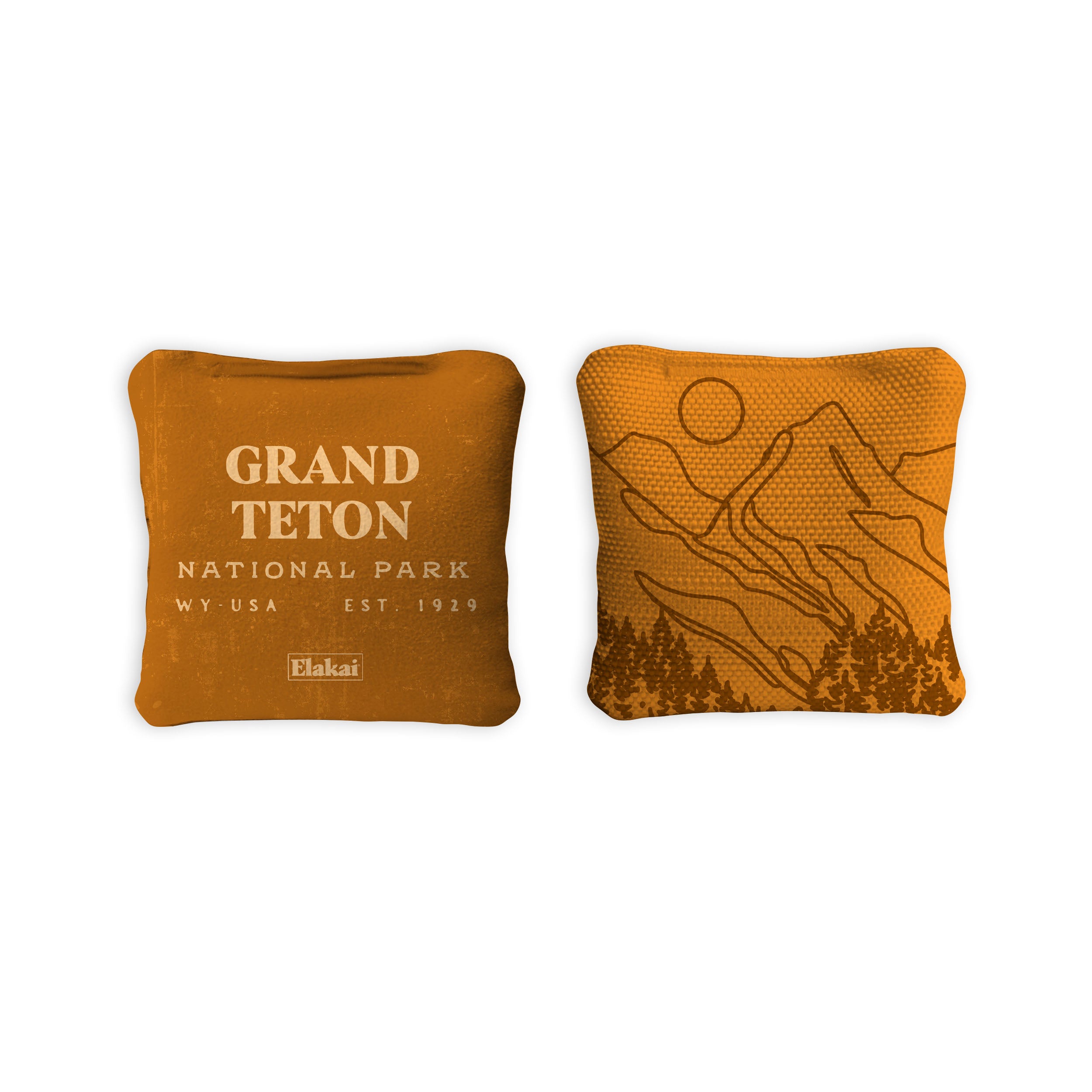 1ft x 2ft Grand Teton National Park Mahogany Pathfinder Cornhole Board Set