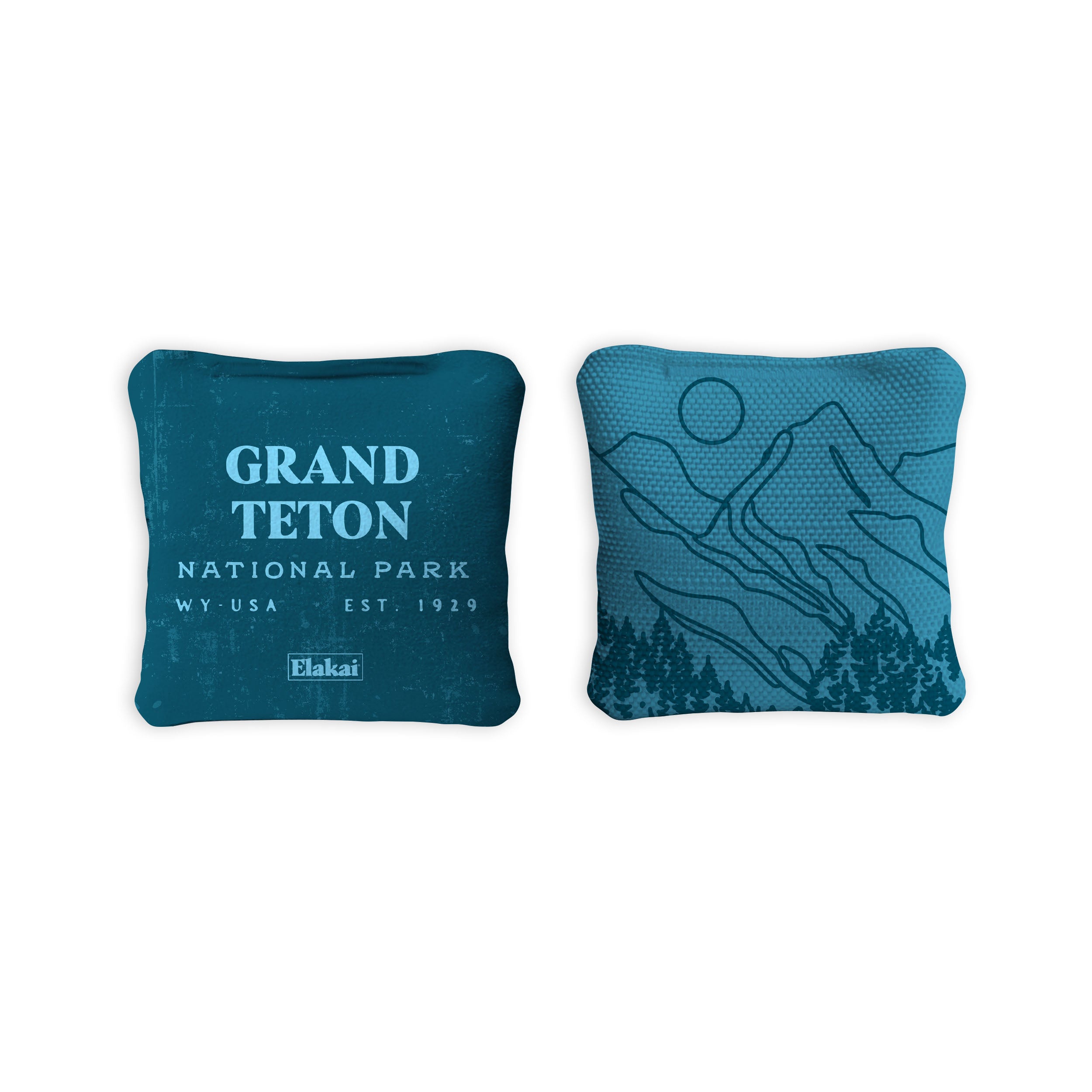 1ft x 2ft Grand Teton National Park Mahogany Pathfinder Cornhole Board Set