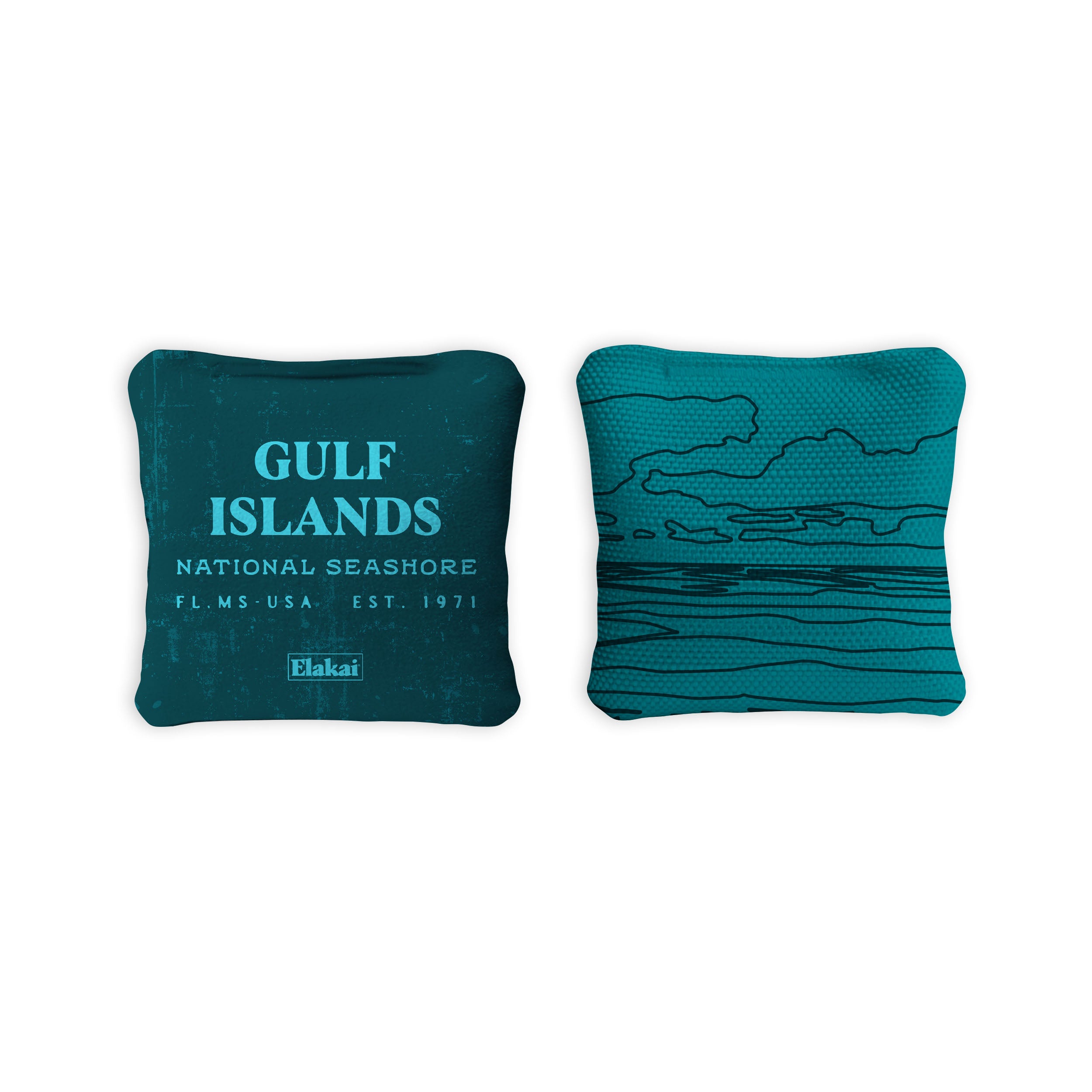 1ft x 2ft Gulf Islands National Park Mahogany Pathfinder Cornhole Board Set