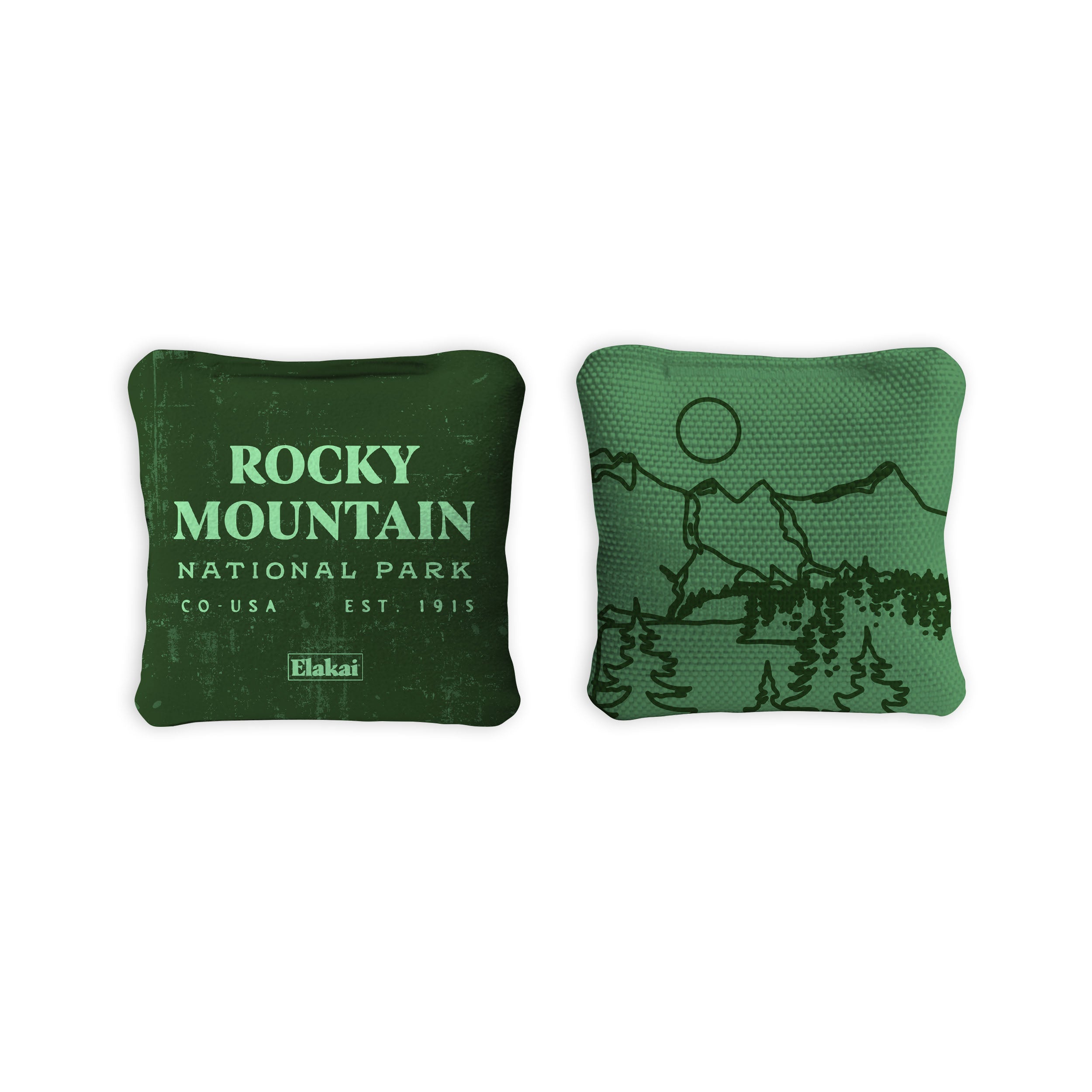 1ft x 2ft Rocky Mountain National Park Mahogany Pathfinder Cornhole Board Set
