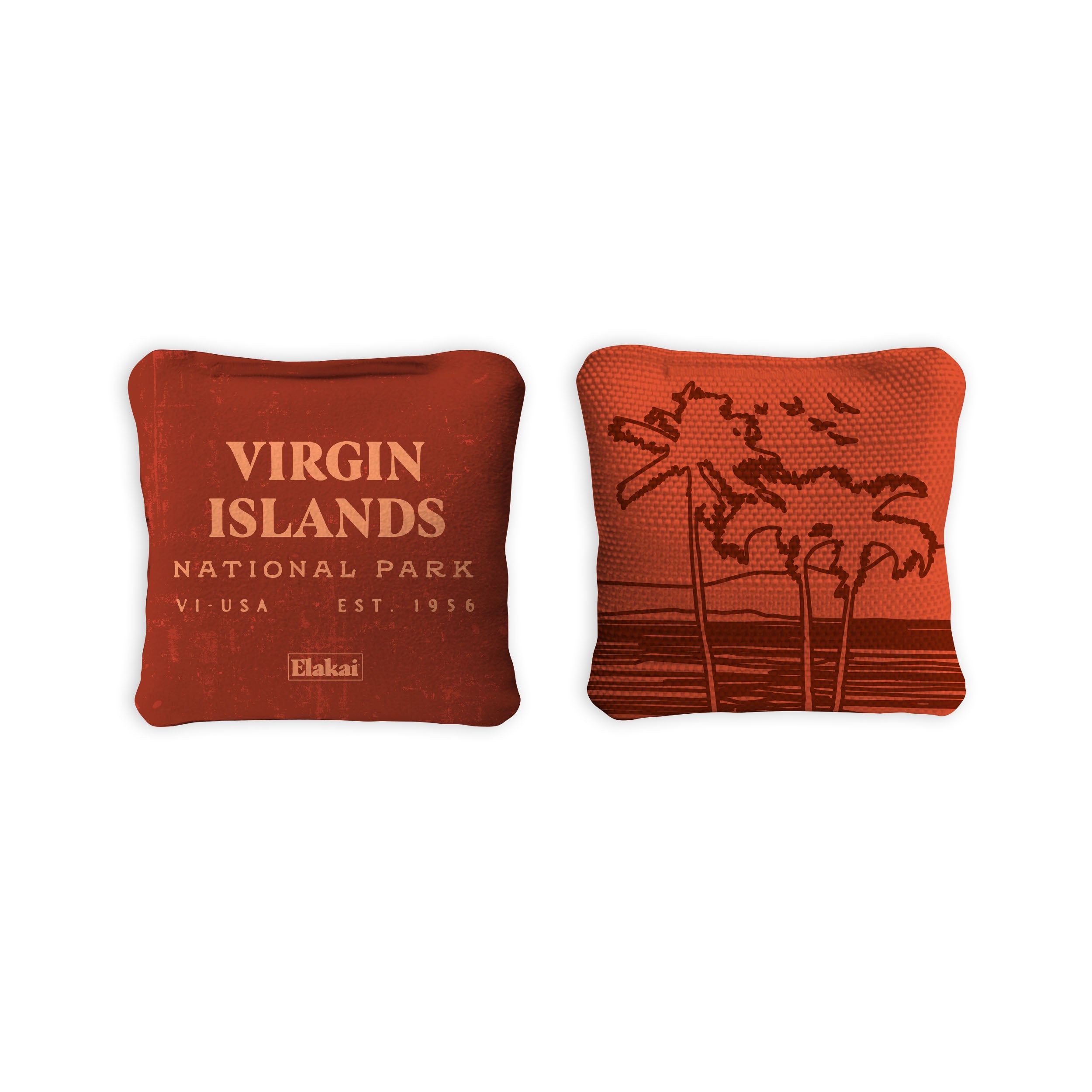 1ft x 2ft Virgin Islands National Park Mahogany Pathfinder Cornhole Board Set