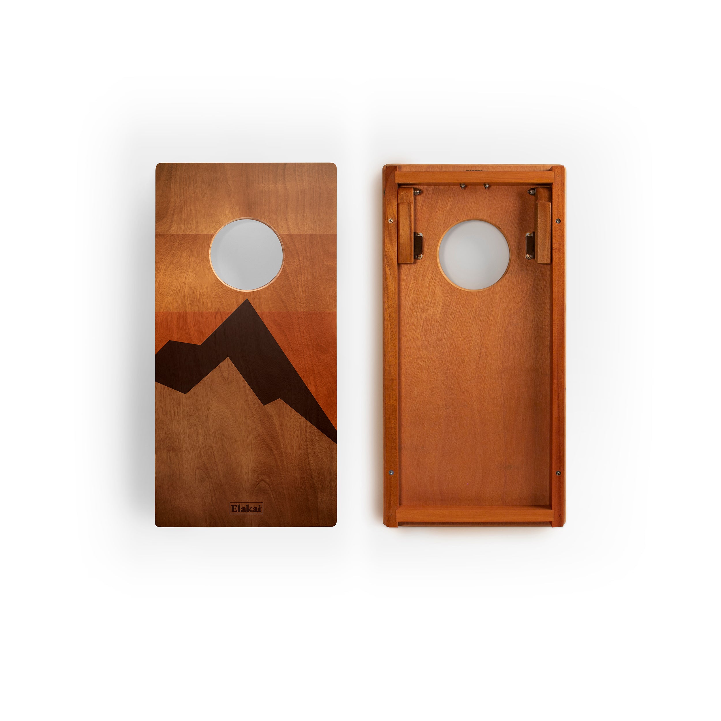 1ft x 2ft Retro Elakai Mahogany Pathfinder Cornhole Board Set