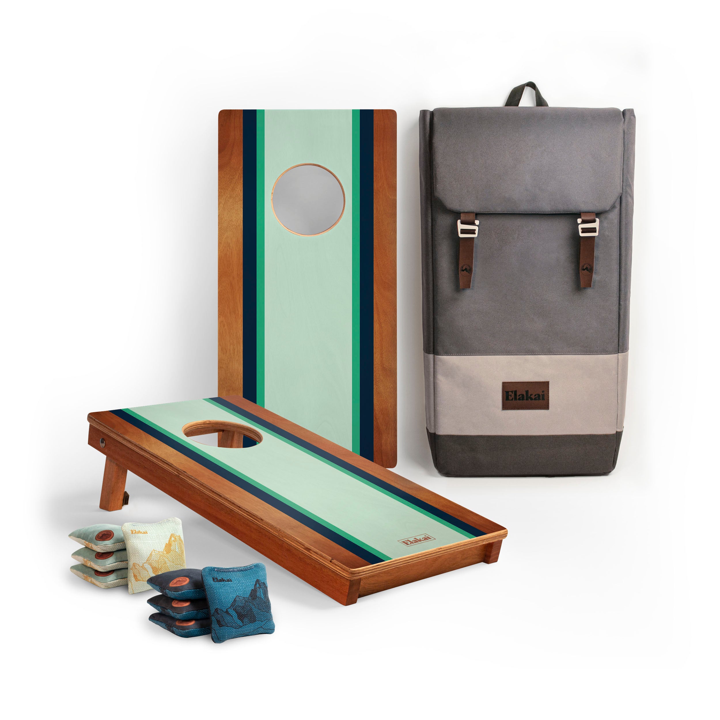 1ft x 2ft Gidget Surf Mahogany Pathfinder Cornhole Board Set