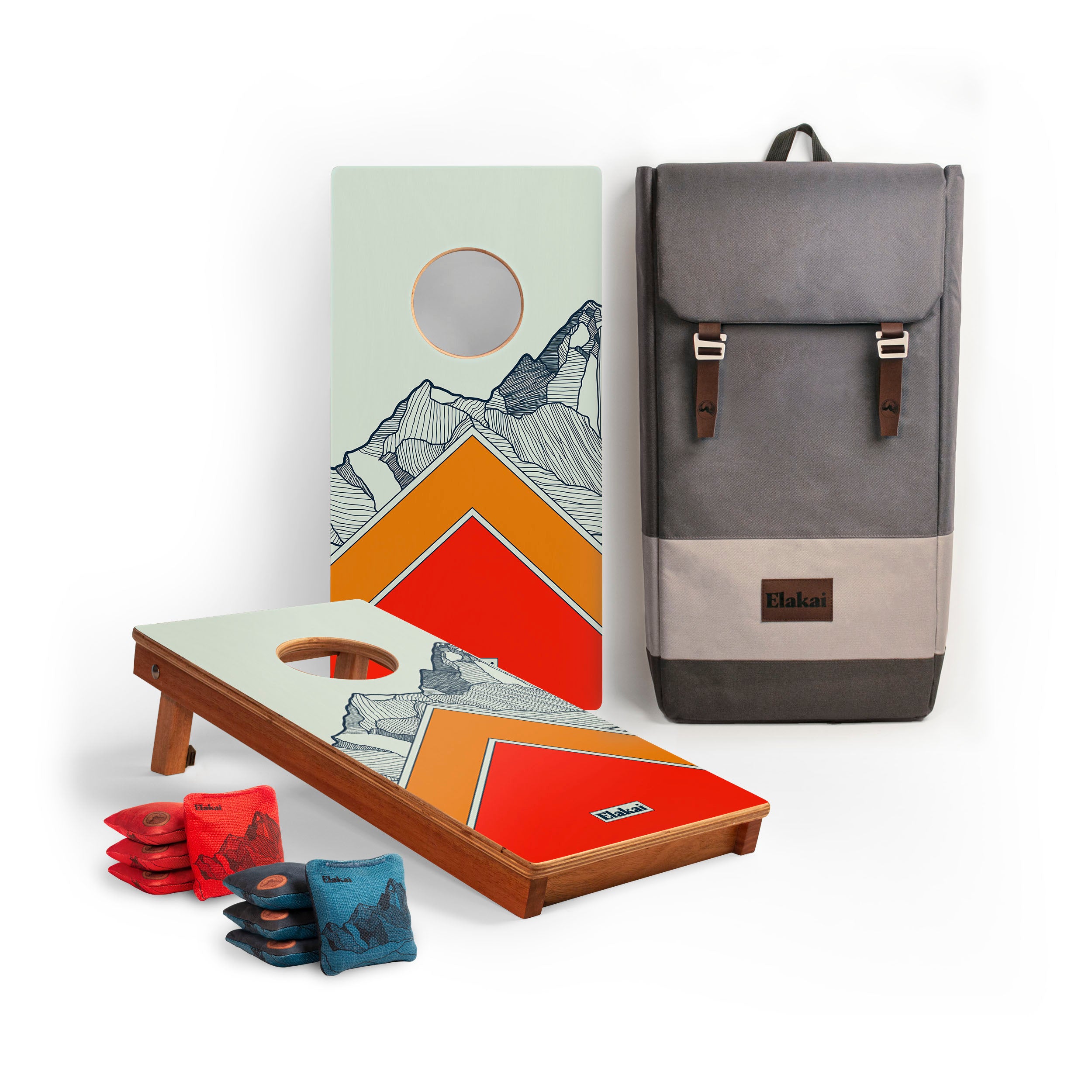 1ft x 2ft Mount Elakai Mahogany Pathfinder Cornhole Board Set