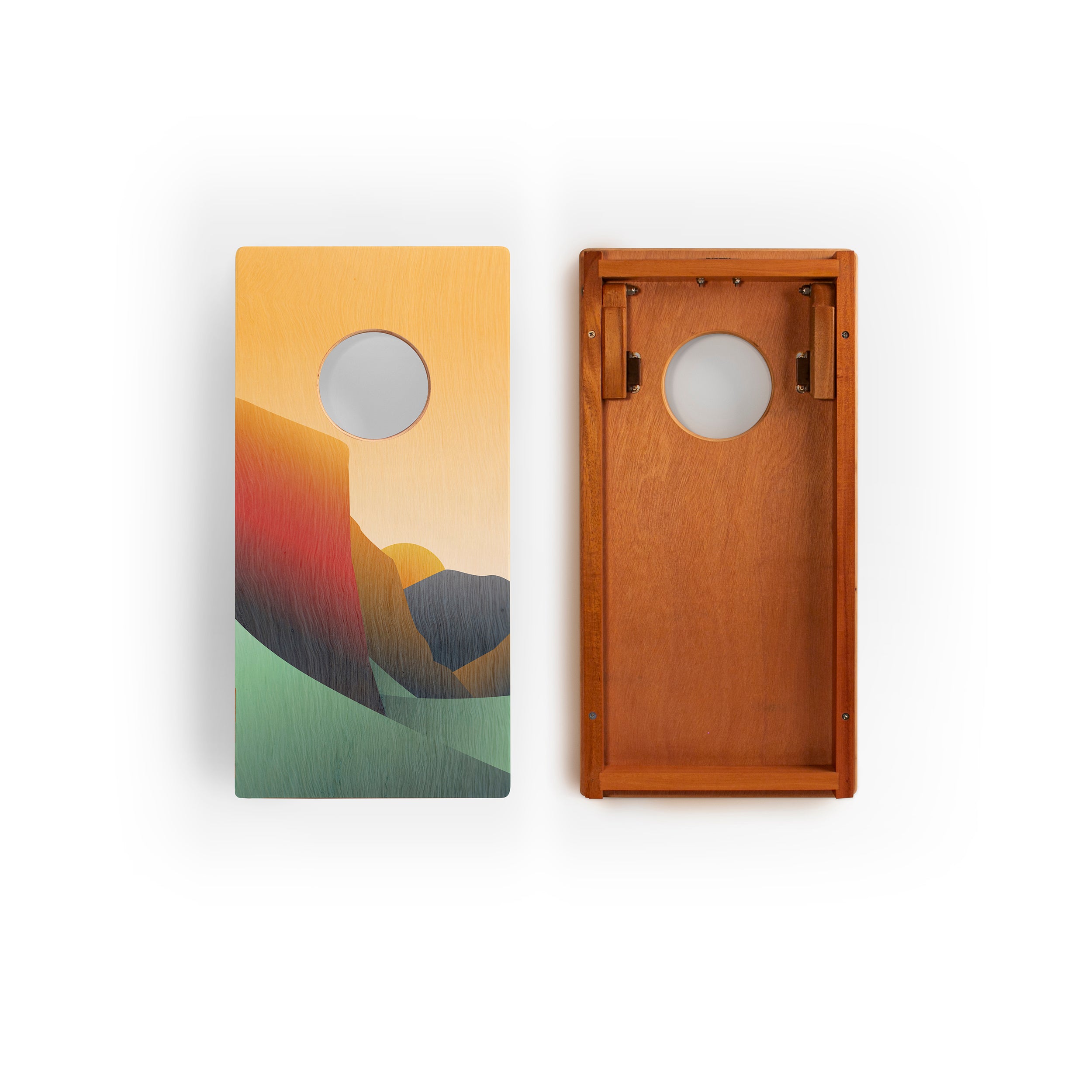 1ft x 2ft Yosemite National Park Mahogany Pathfinder Cornhole Board Set