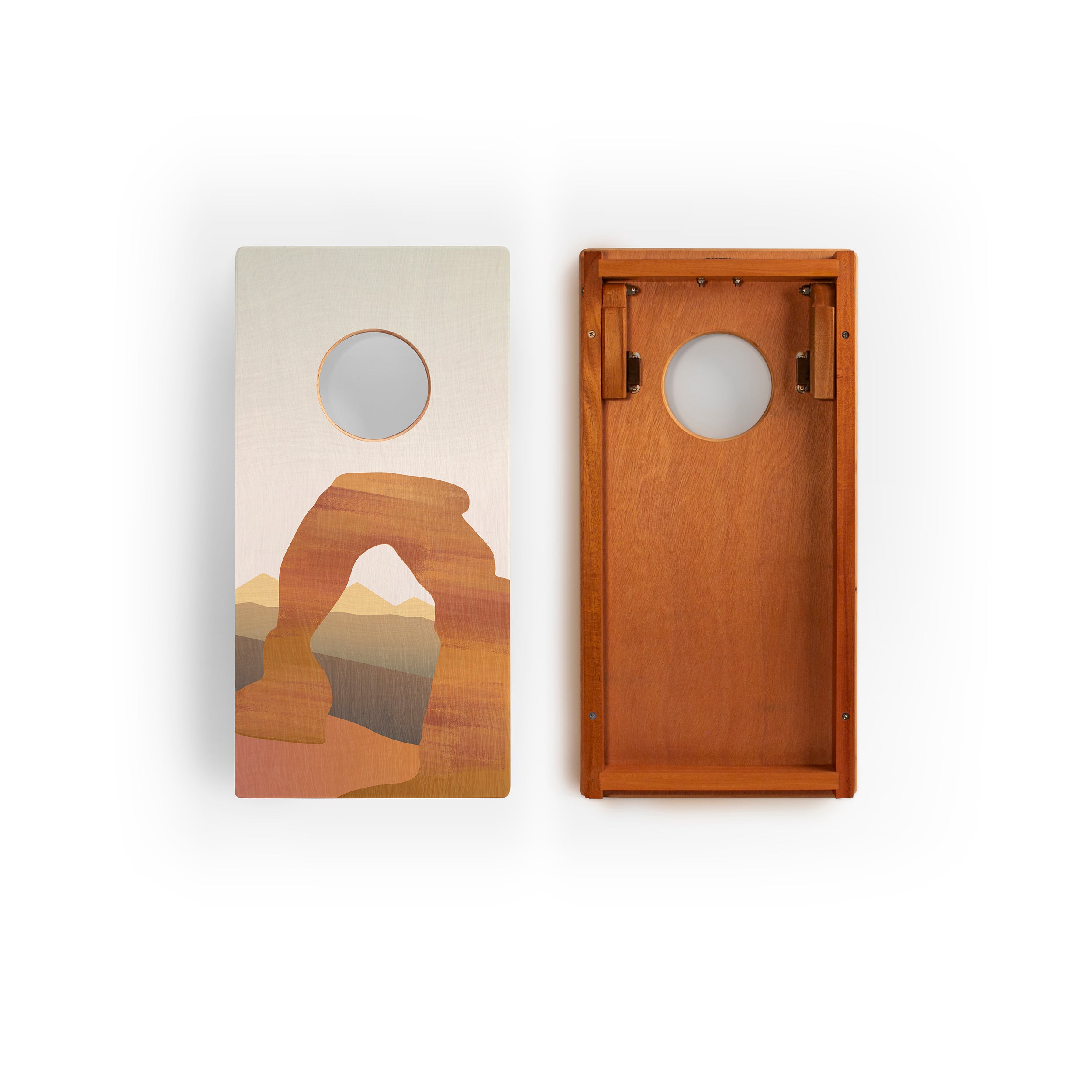 1ft x 2ft Arches National Park Mahogany Pathfinder Cornhole Board Set