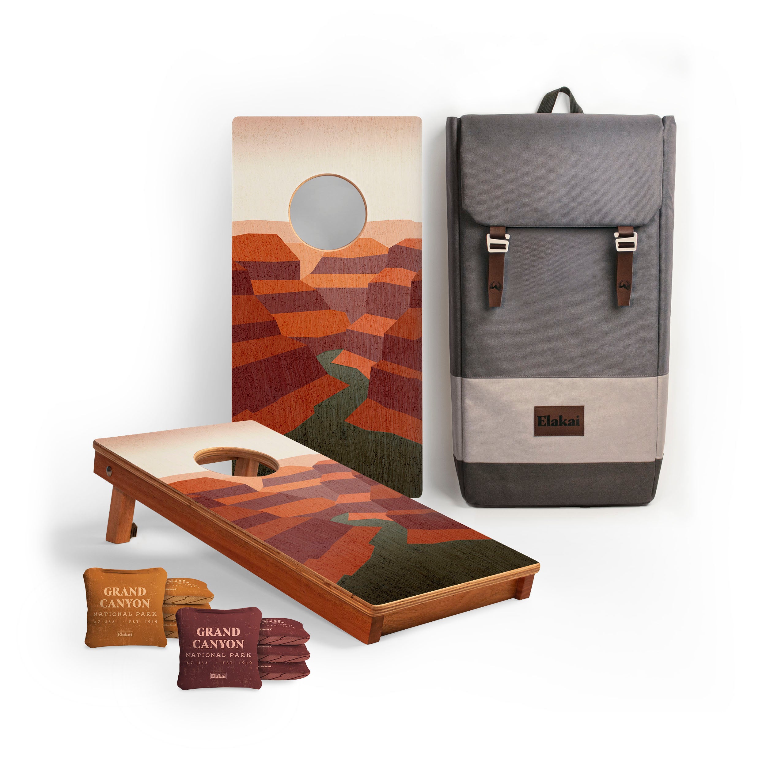 1ft x 2ft Grand Canyon National Park Mahogany Pathfinder Cornhole Board Set