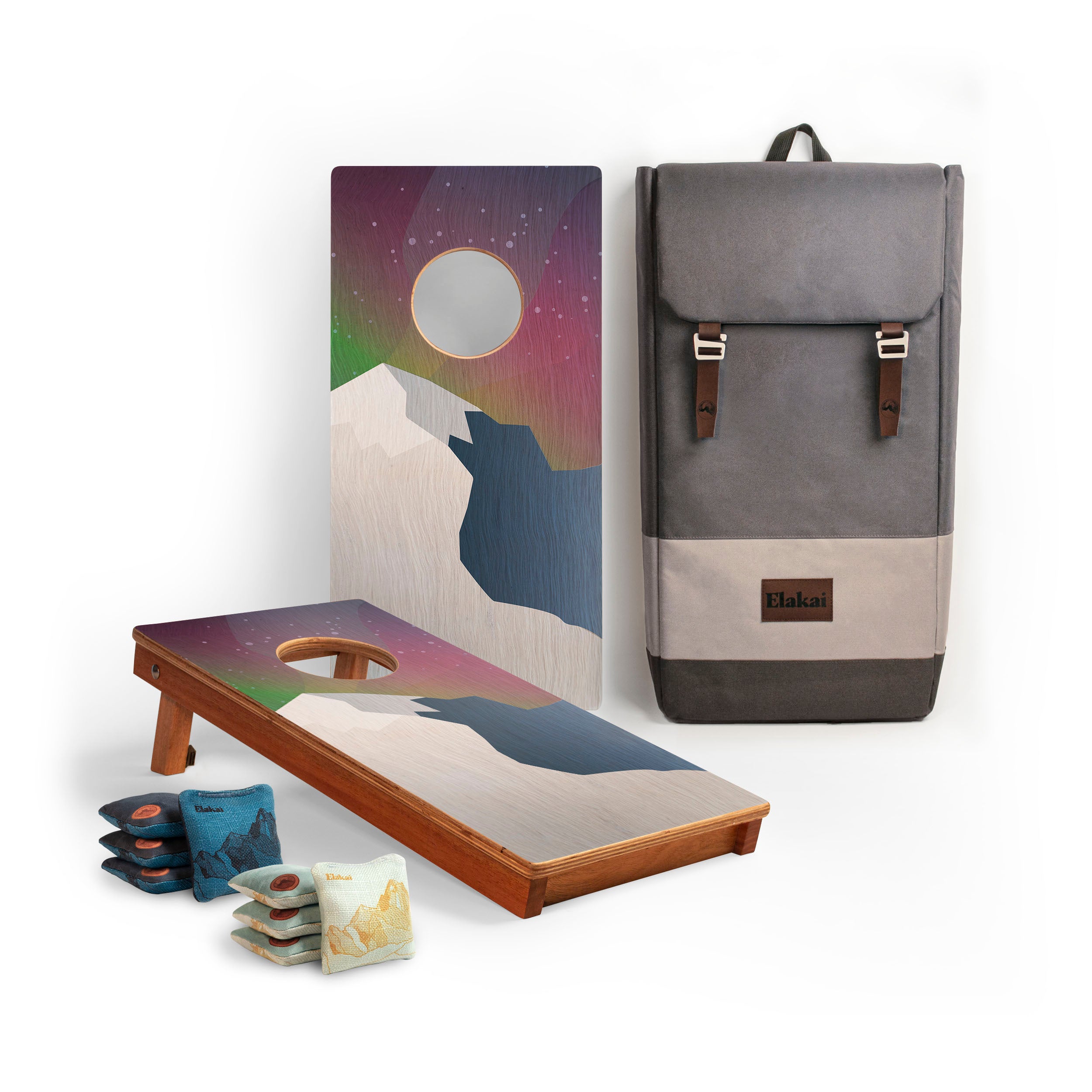 1ft x 2ft Aurora Mahogany Pathfinder Cornhole Board Set