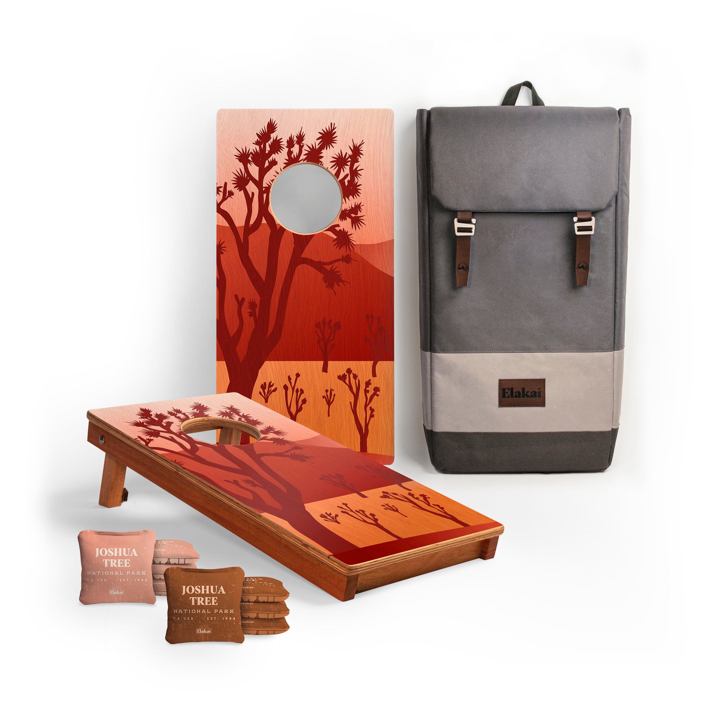 1ft x 2ft Joshua Tree National Park Mahogany Pathfinder Cornhole Board Set