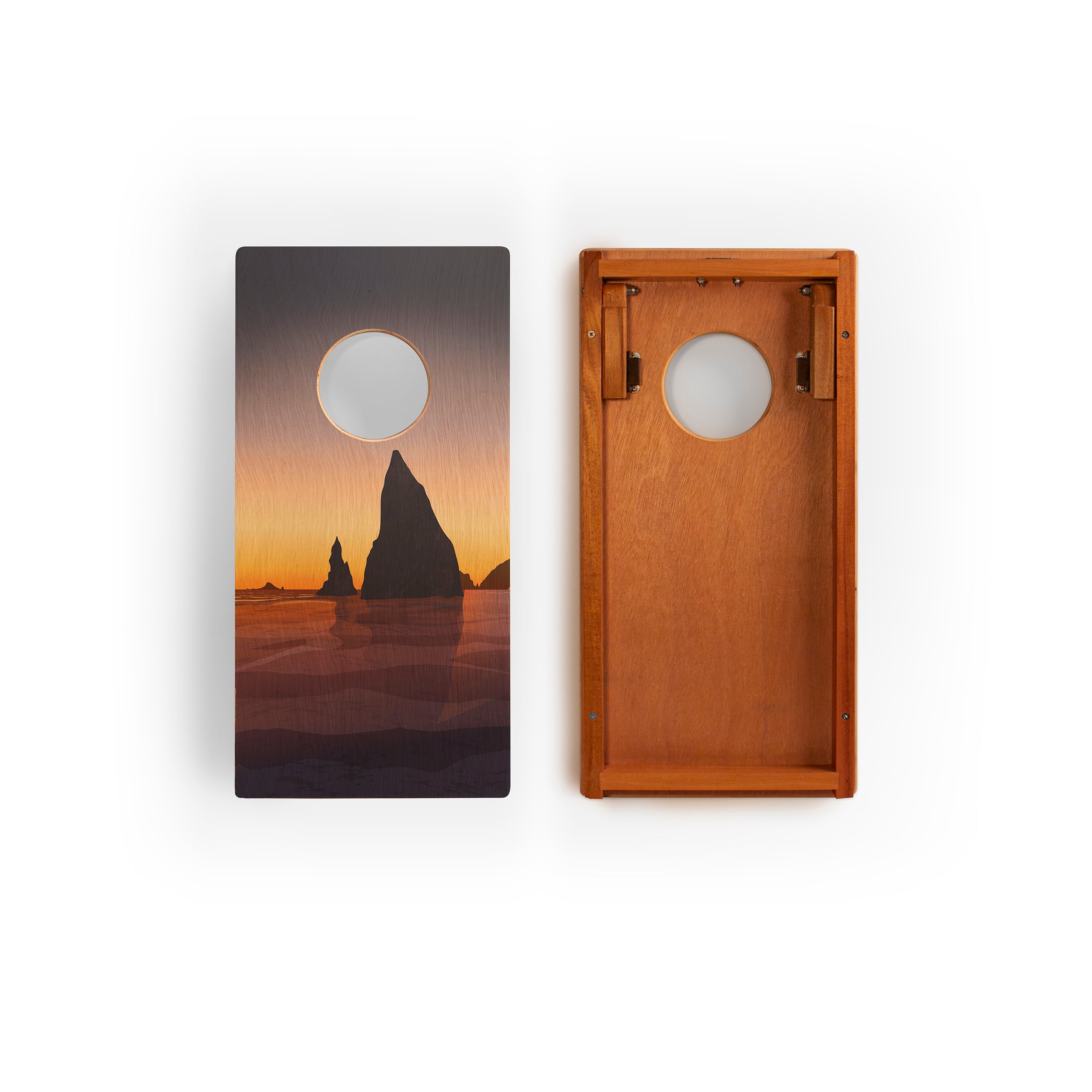 1ft x 2ft Olympic National Park Mahogany Pathfinder Cornhole Board Set