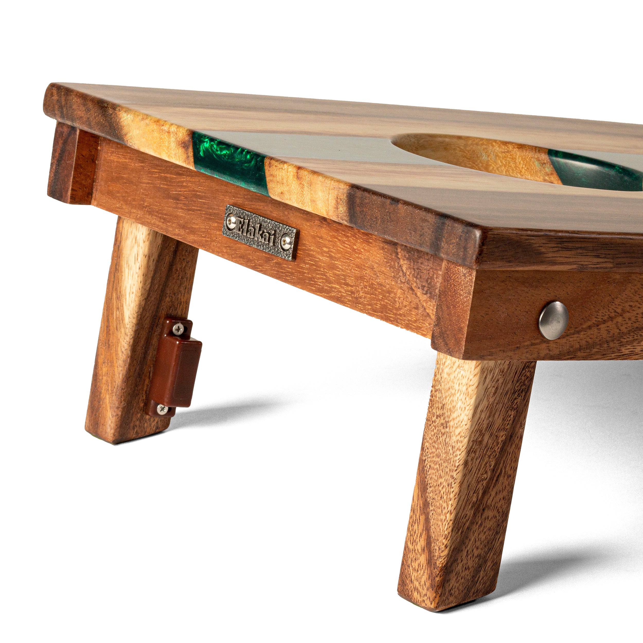 1ft x 2ft River Epoxy Resin with Live Edge Acacia Pathfinder ART Cornhole Board Sets