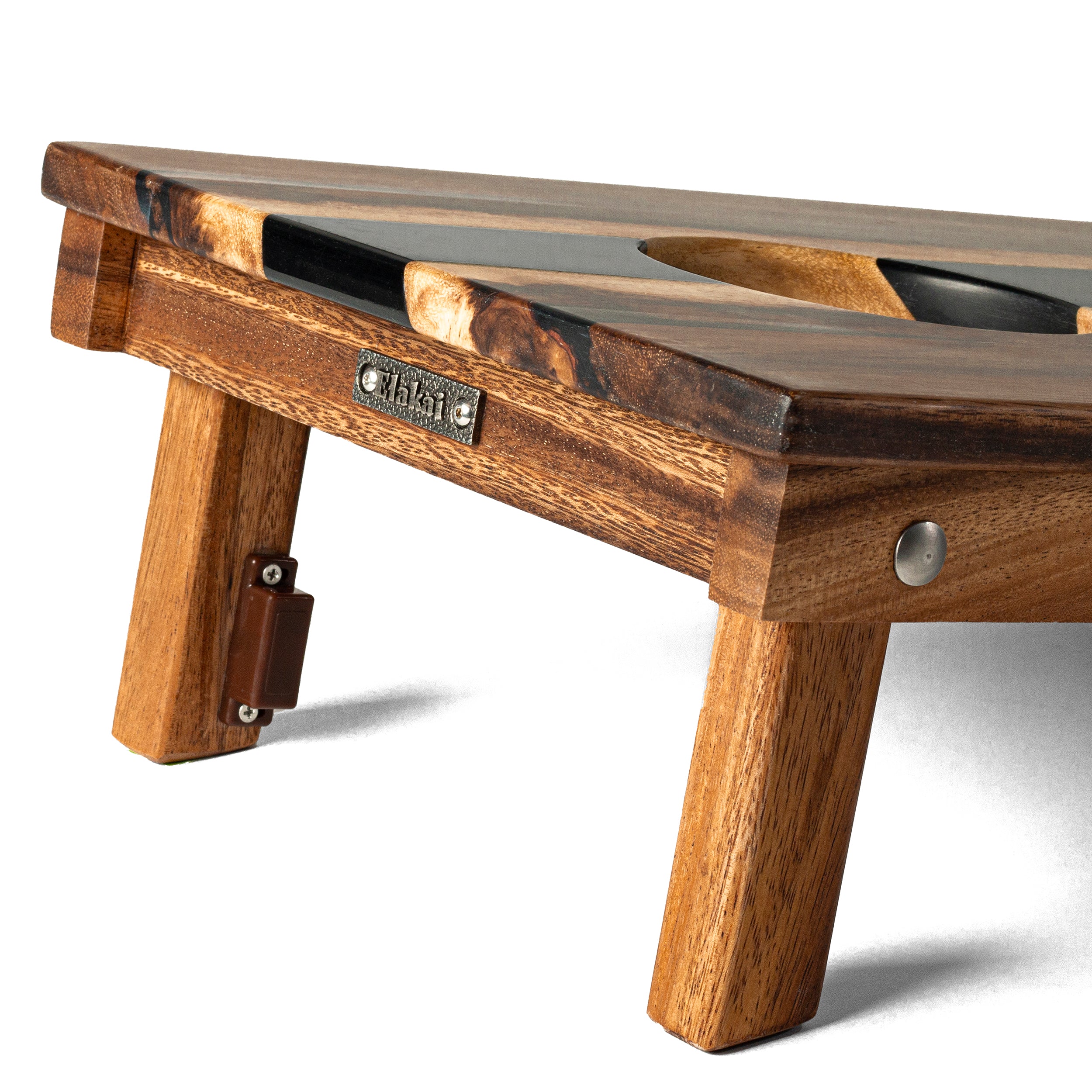 1ft x 2ft River Epoxy Resin with Live Edge Acacia Pathfinder ART Cornhole Board Sets