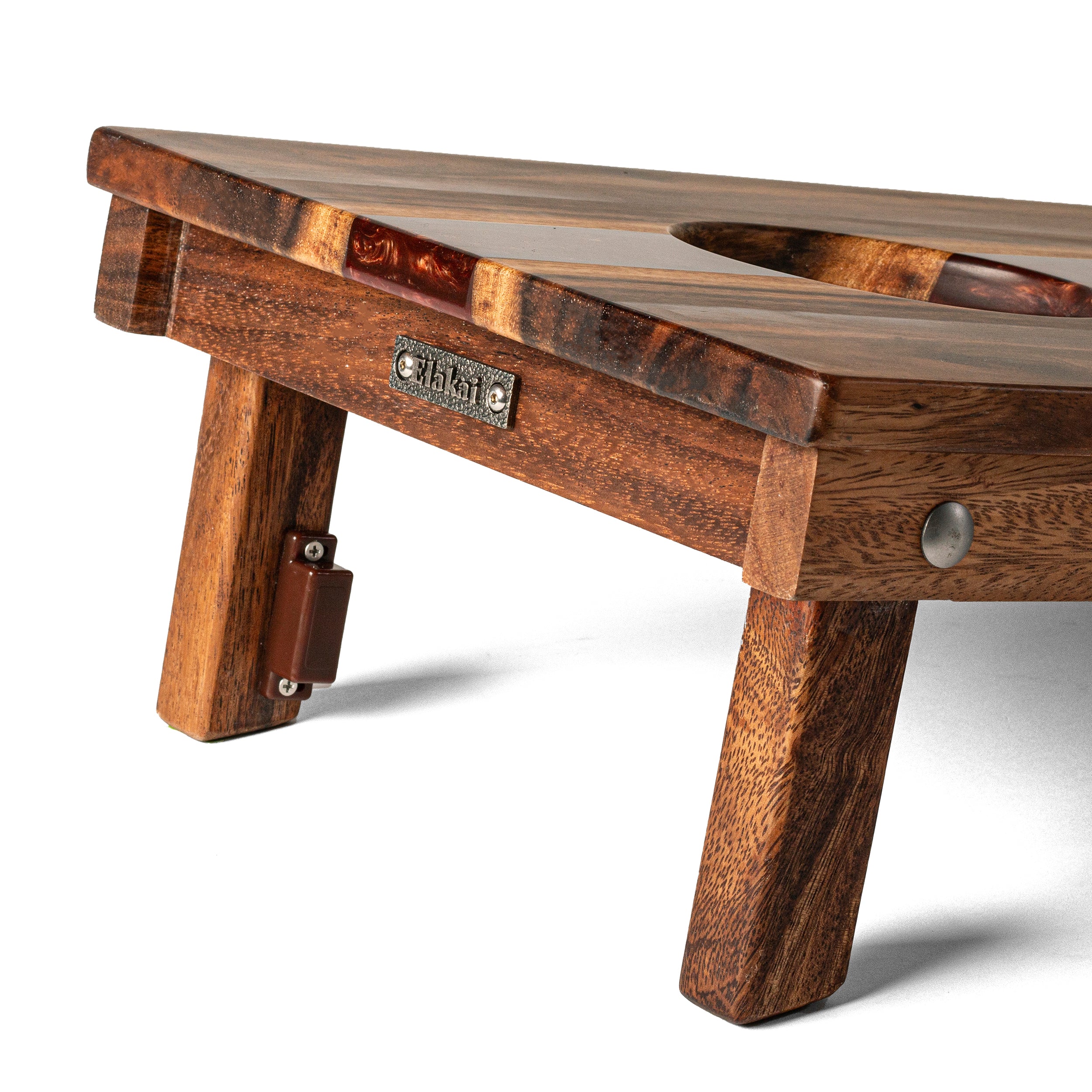 1ft x 2ft River Epoxy Resin with Live Edge Acacia Pathfinder ART Cornhole Board Sets