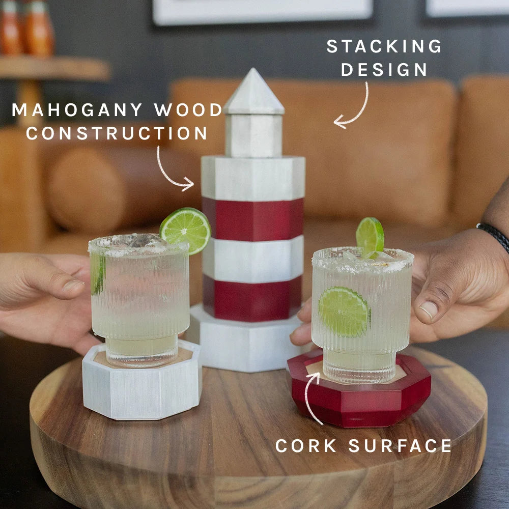 Lighthouse Stacking Coaster Set