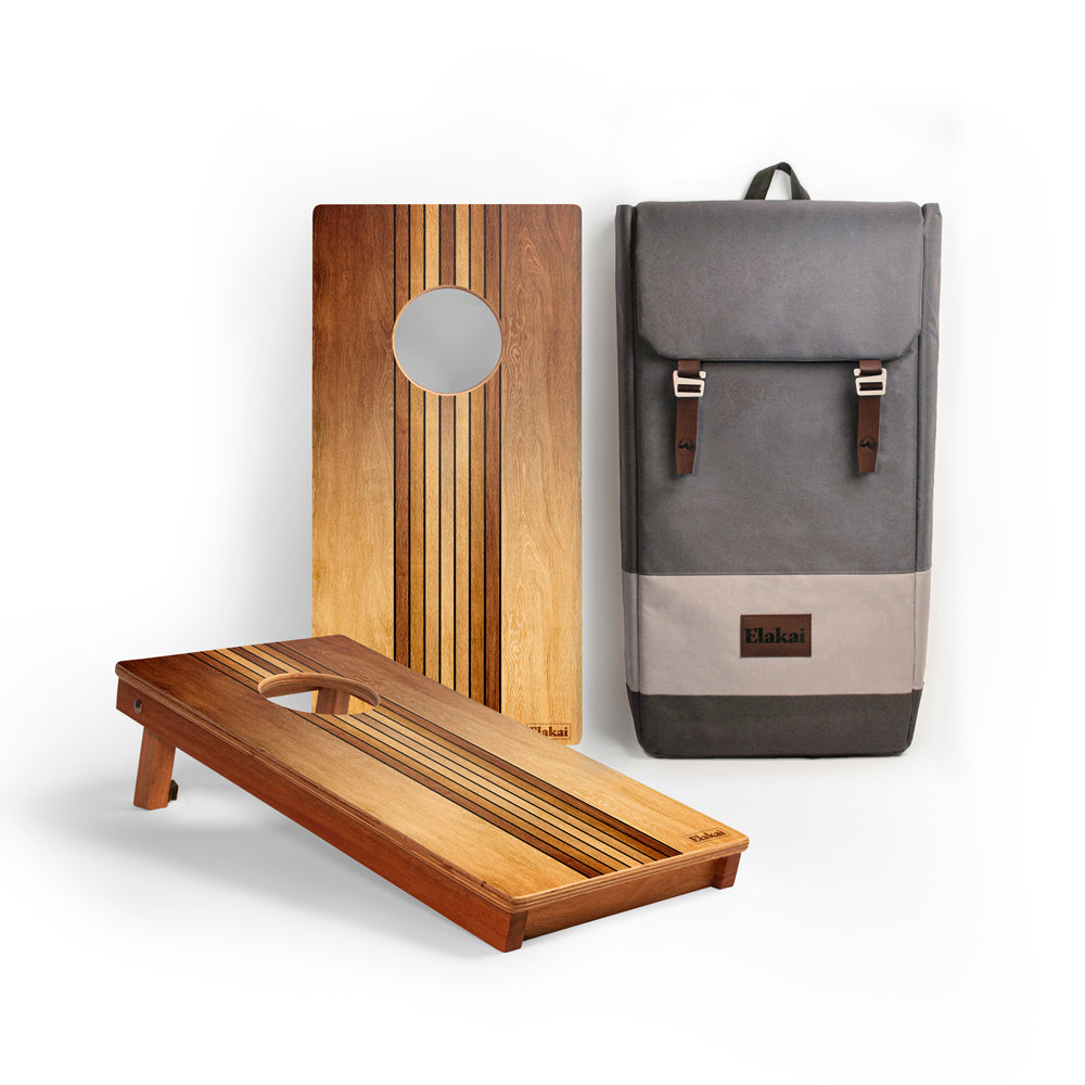 Retro Woody Mahogany Pathfinder Cornhole Boards