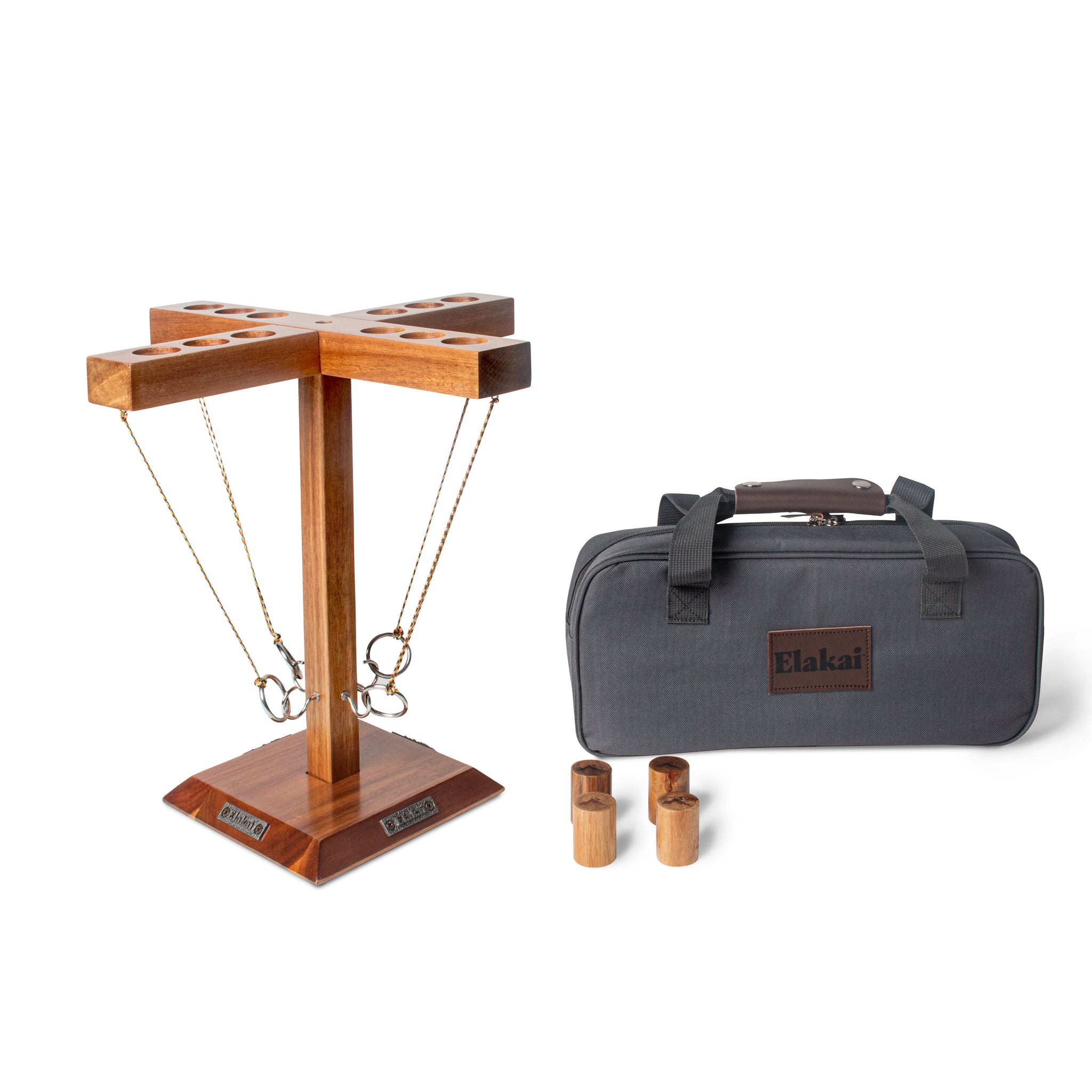 Acacia Globetrotter Tabletop Hook & Ring Game Elakai
