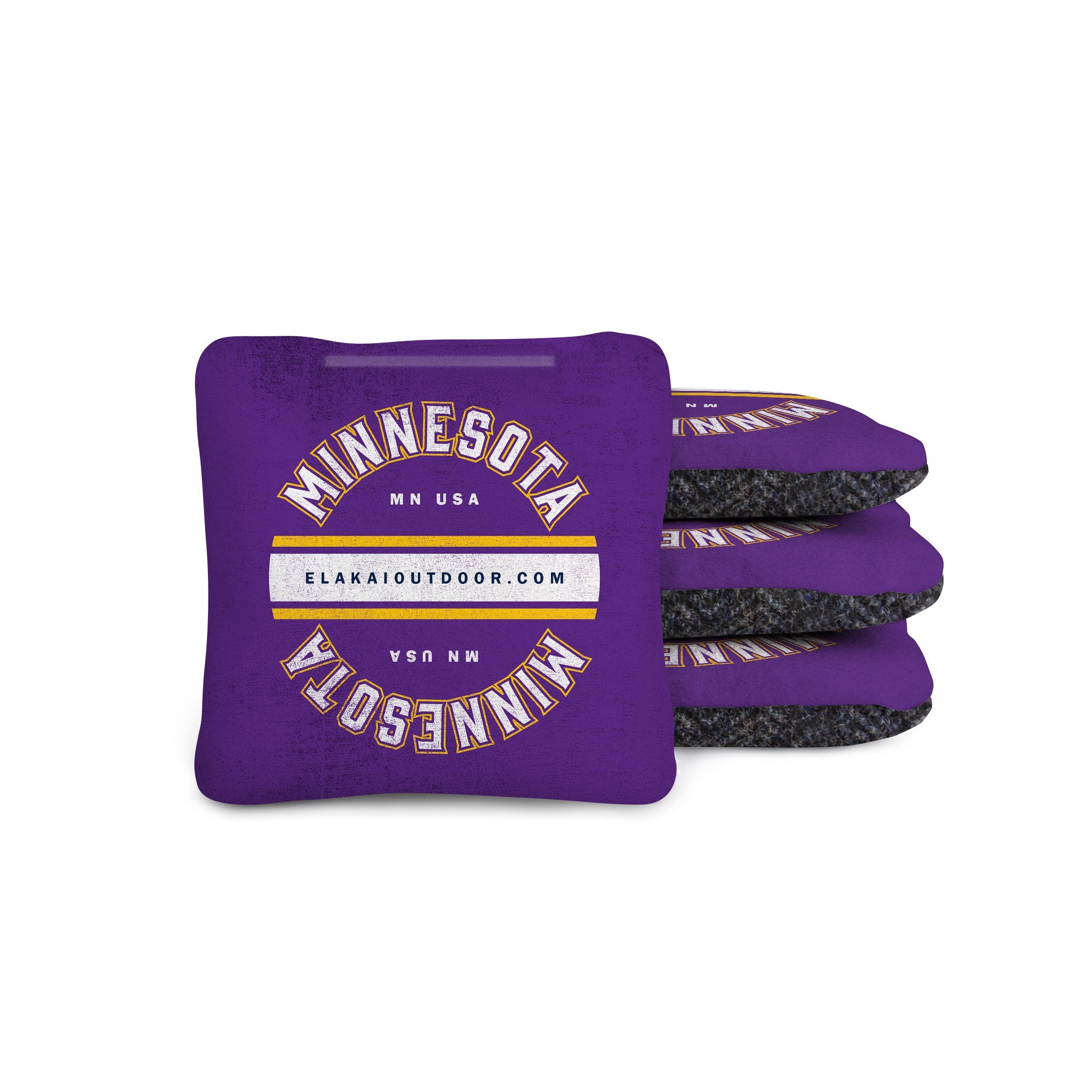 Purple cornhole bags with 'Minnesota' text on a white background

#color_minnesota