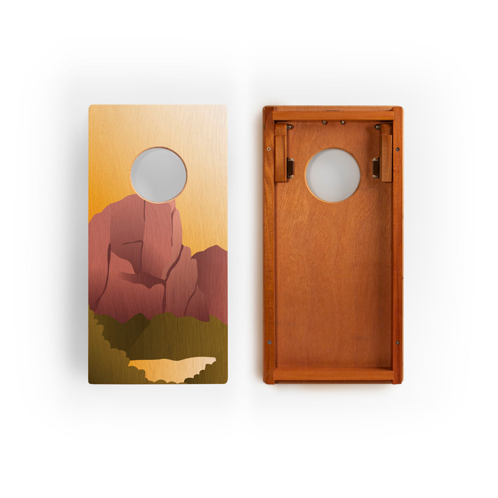 Zion National Park Mahogany Pathfinder Cornhole Boards