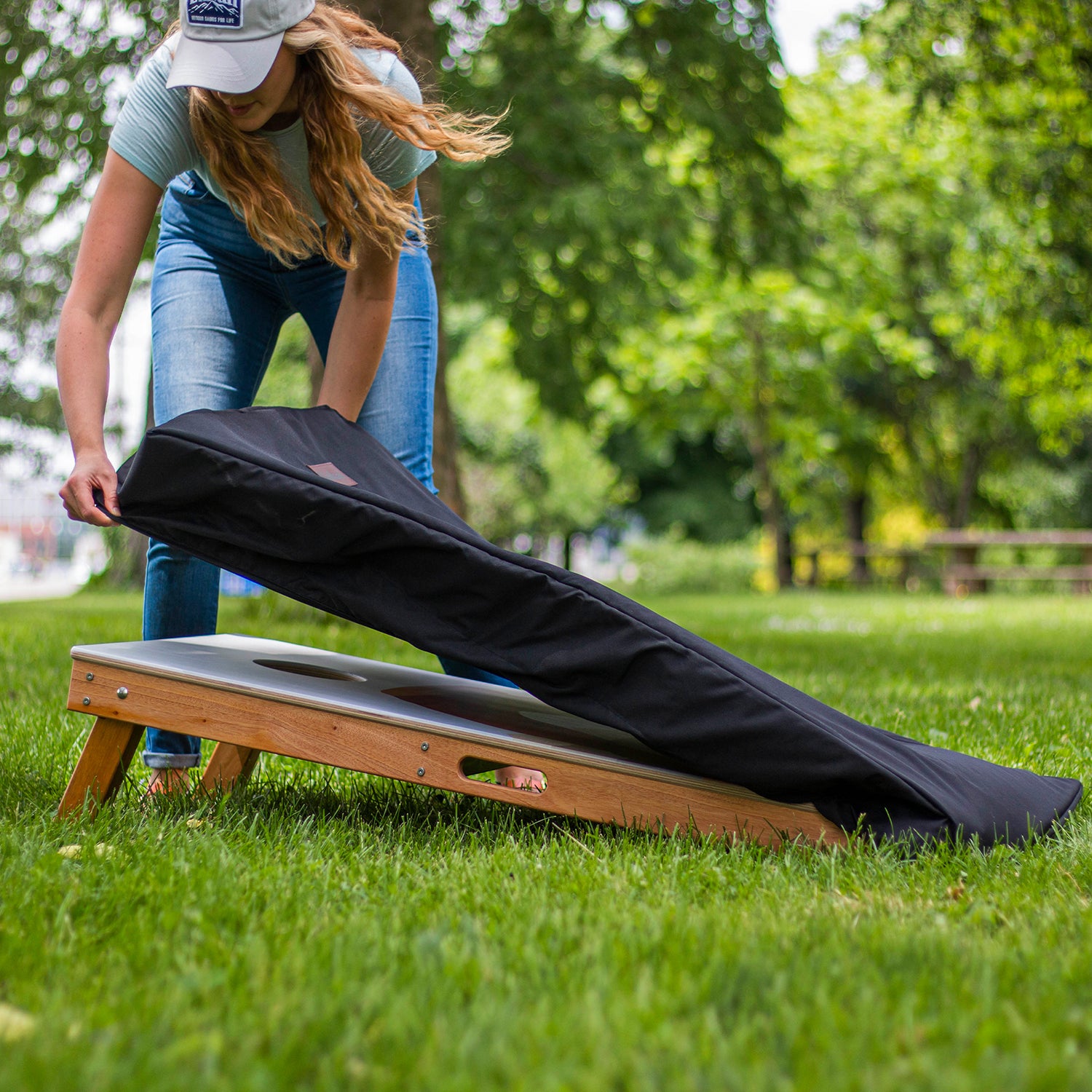 Trooper Cornhole Board Covers