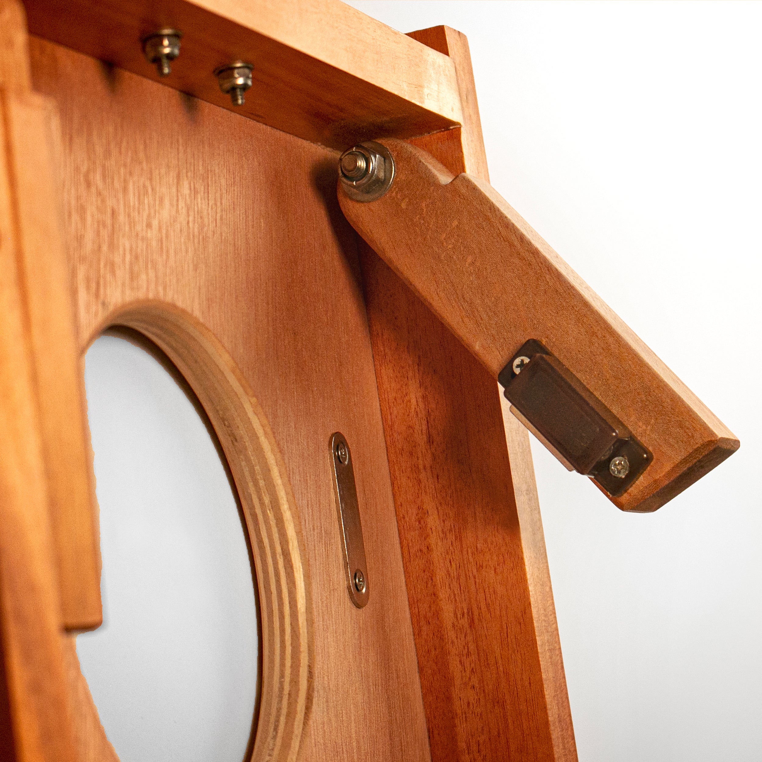 1ft x 2ft  Dark Wood Triangle Mahogany Pathfinder Cornhole Board Set