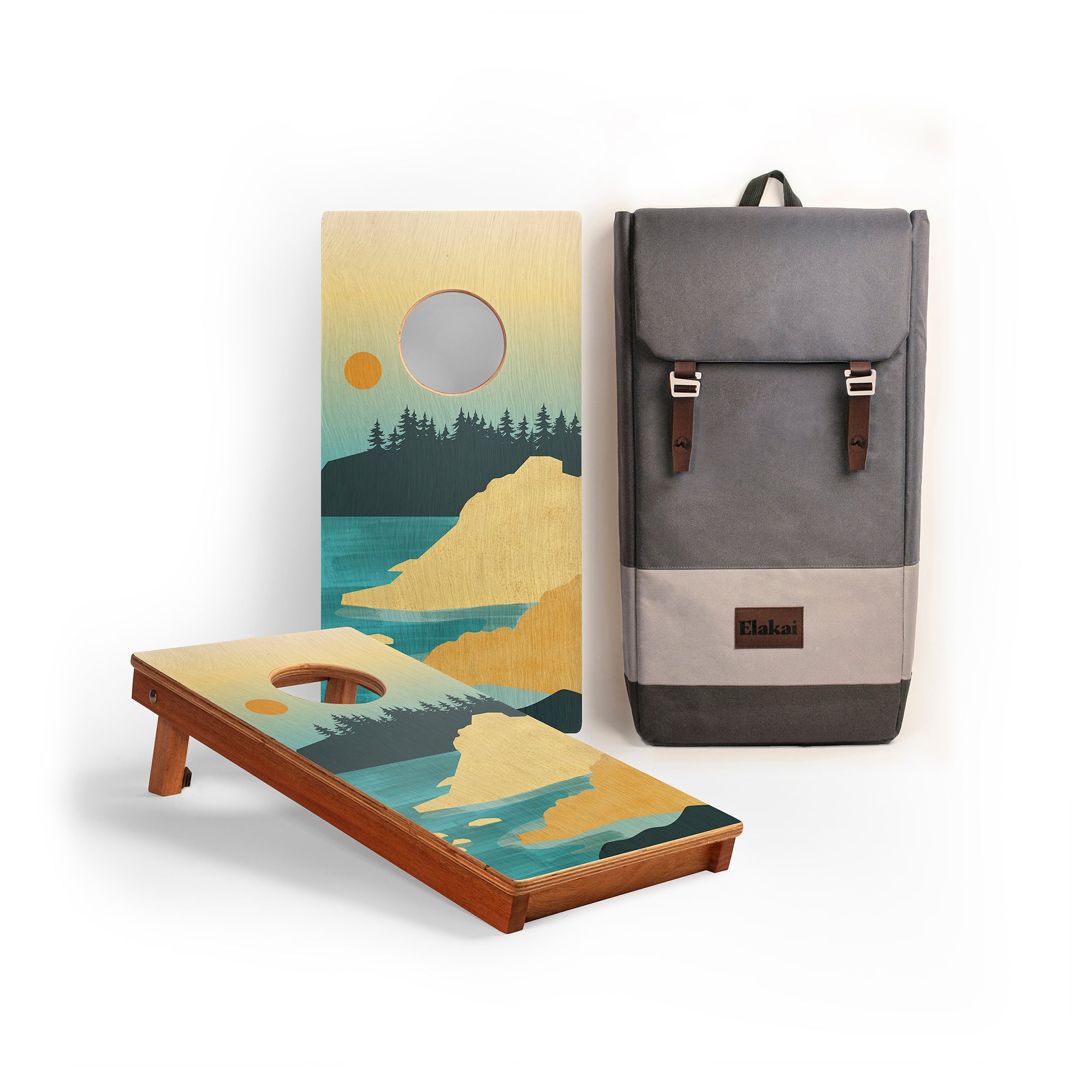 Acadia National Park Mahogany Pathfinder Cornhole Boards