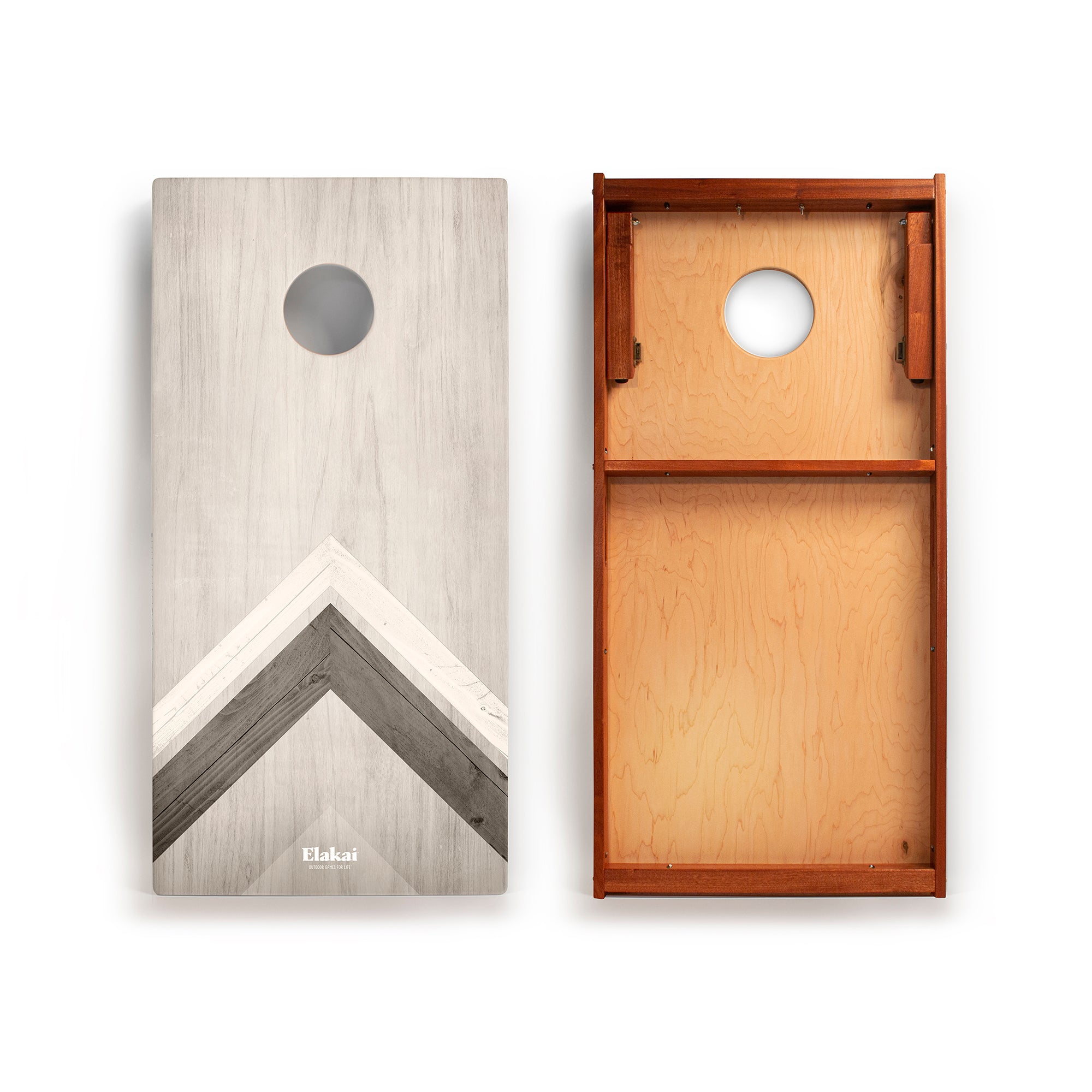 Silver Chevron Mahogany Pathfinder Cornhole Boards