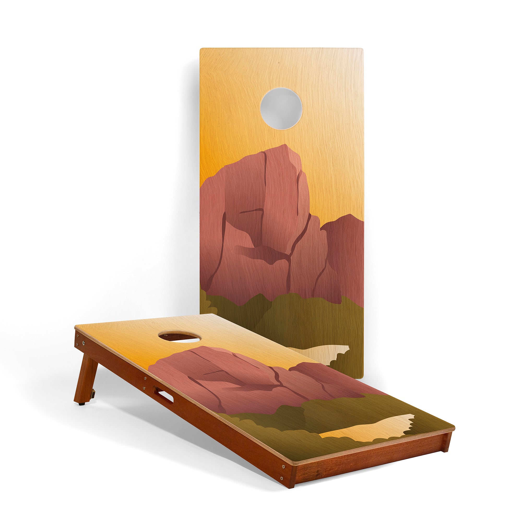 Zion National Park Mahogany Pathfinder Cornhole Boards