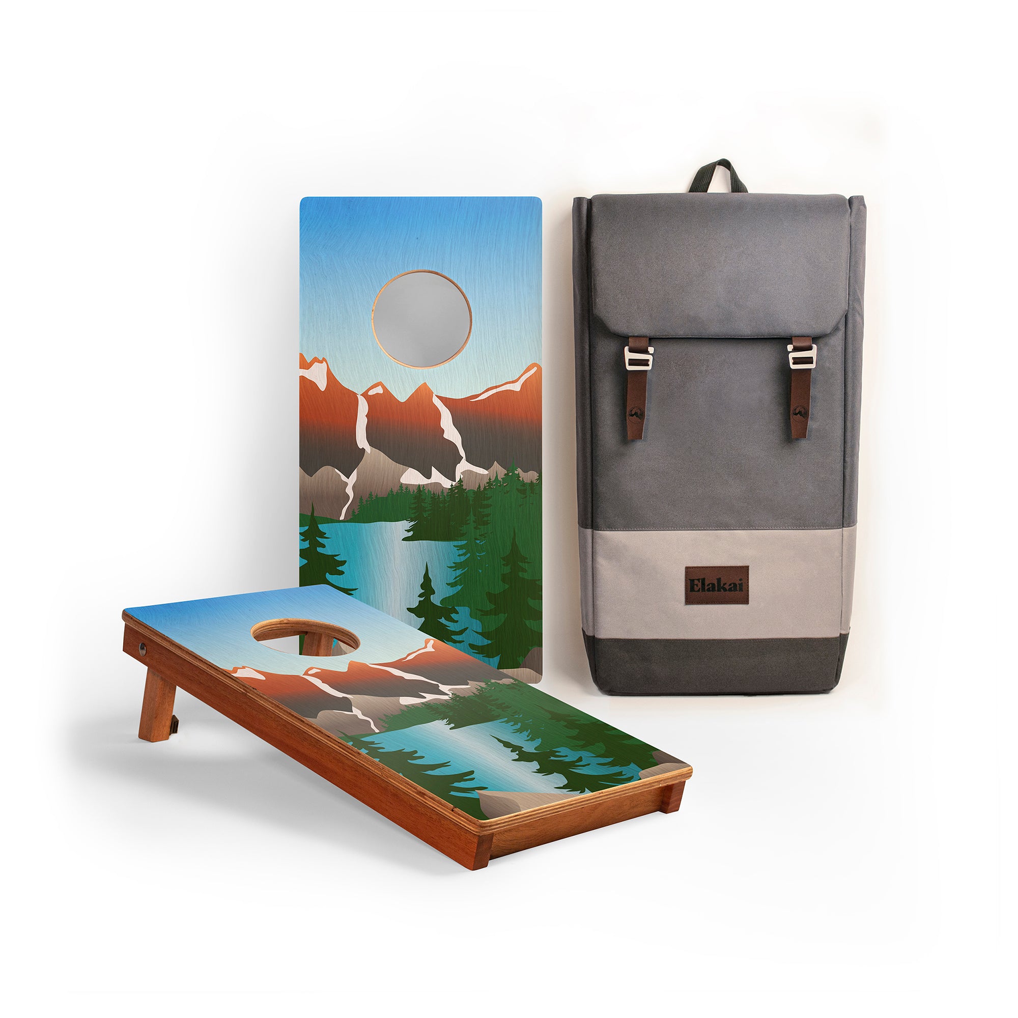 Rocky Mountain National Park Mahogany Pathfinder Cornhole Boards