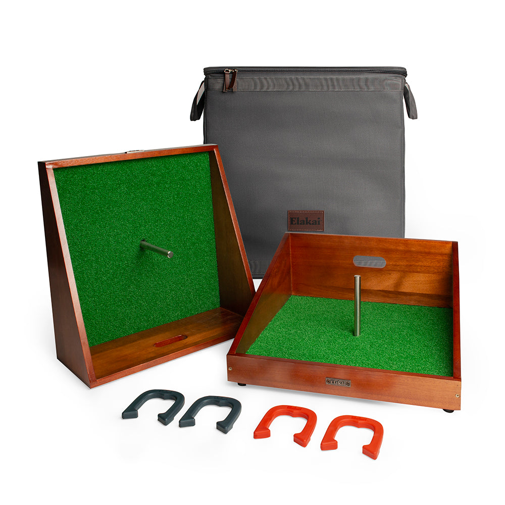 Mahogany Buckaroo Mini Horseshoes Game