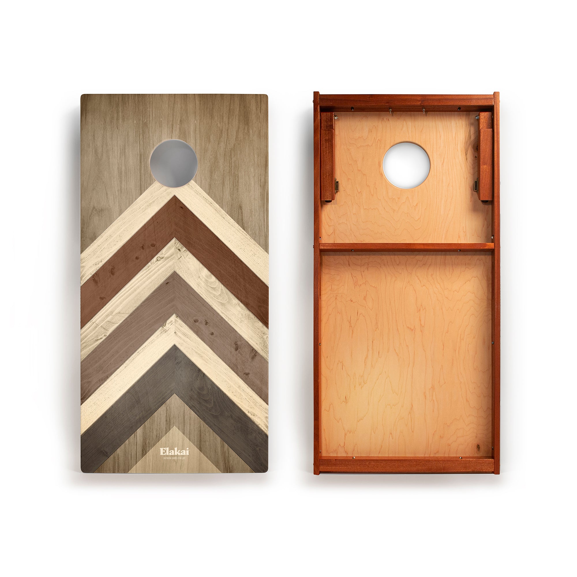 Terra Chevron Mahogany Pathfinder Cornhole Boards