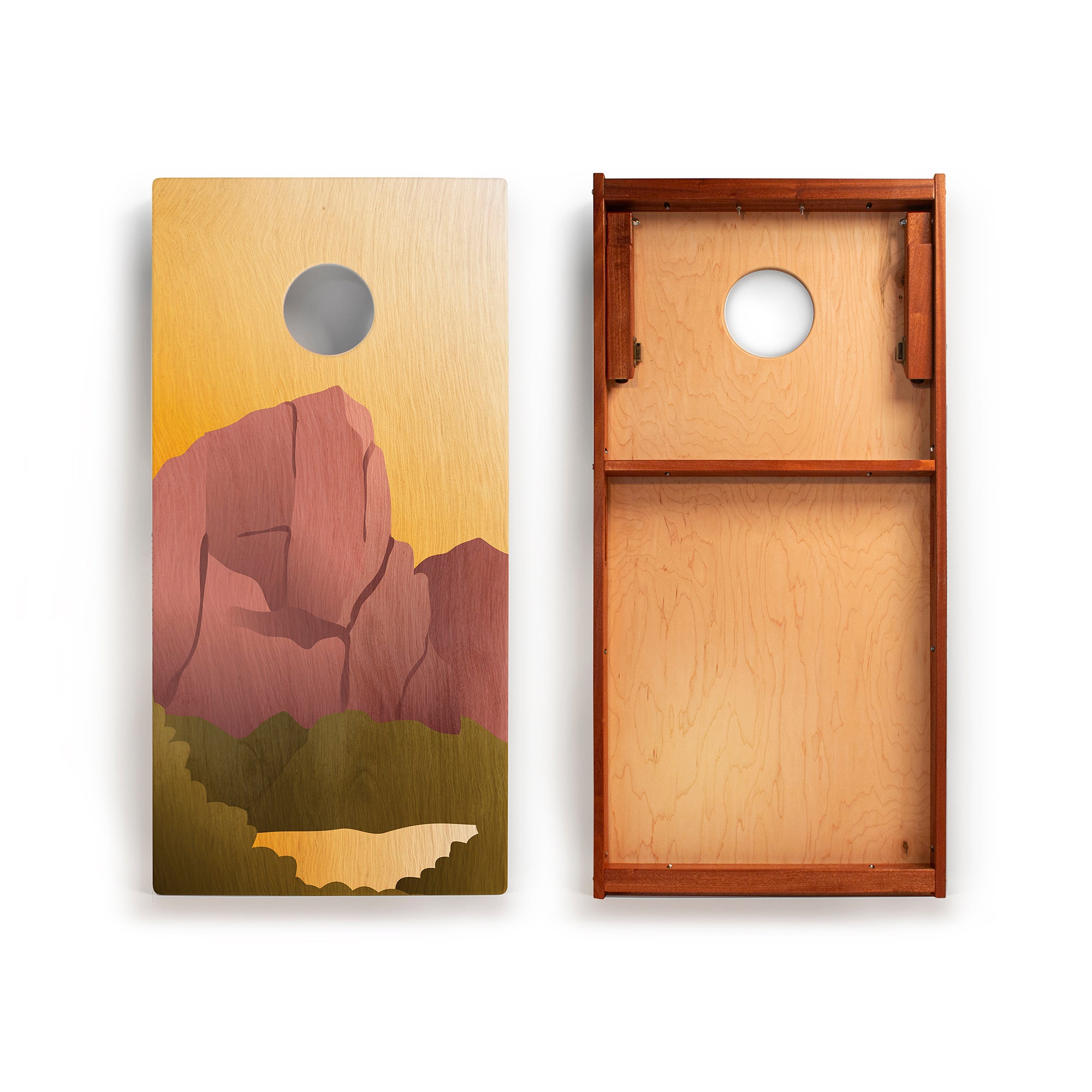 Zion National Park Mahogany Pathfinder Cornhole Boards