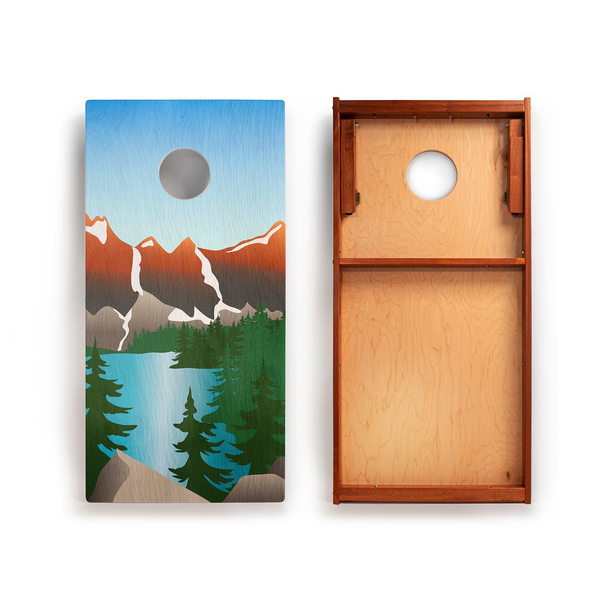 Rocky Mountain National Park Mahogany Pathfinder Cornhole Boards