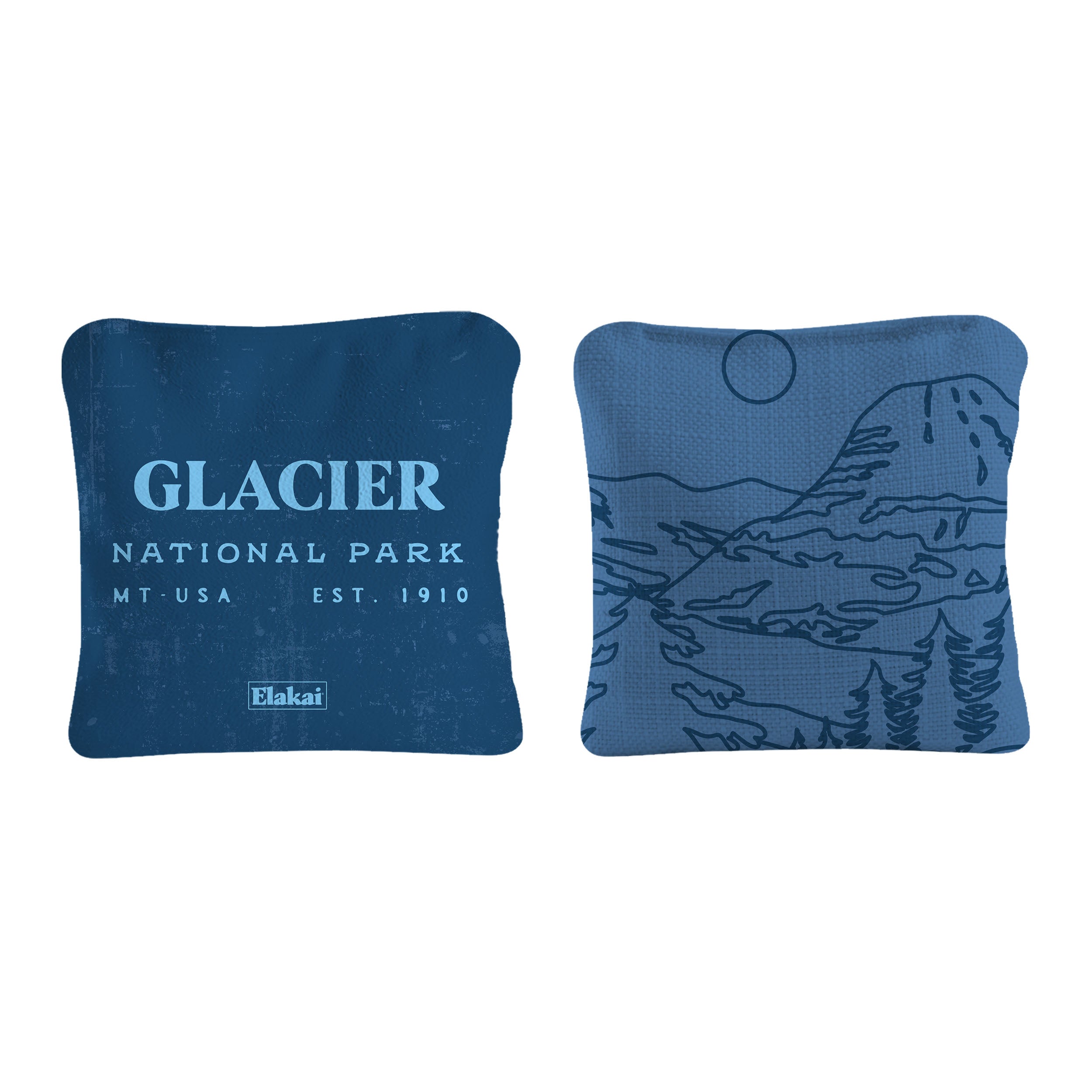 Glacier National Park Durasuede + Turbo Polyglide Pilot Versacraft Cornhole Bags