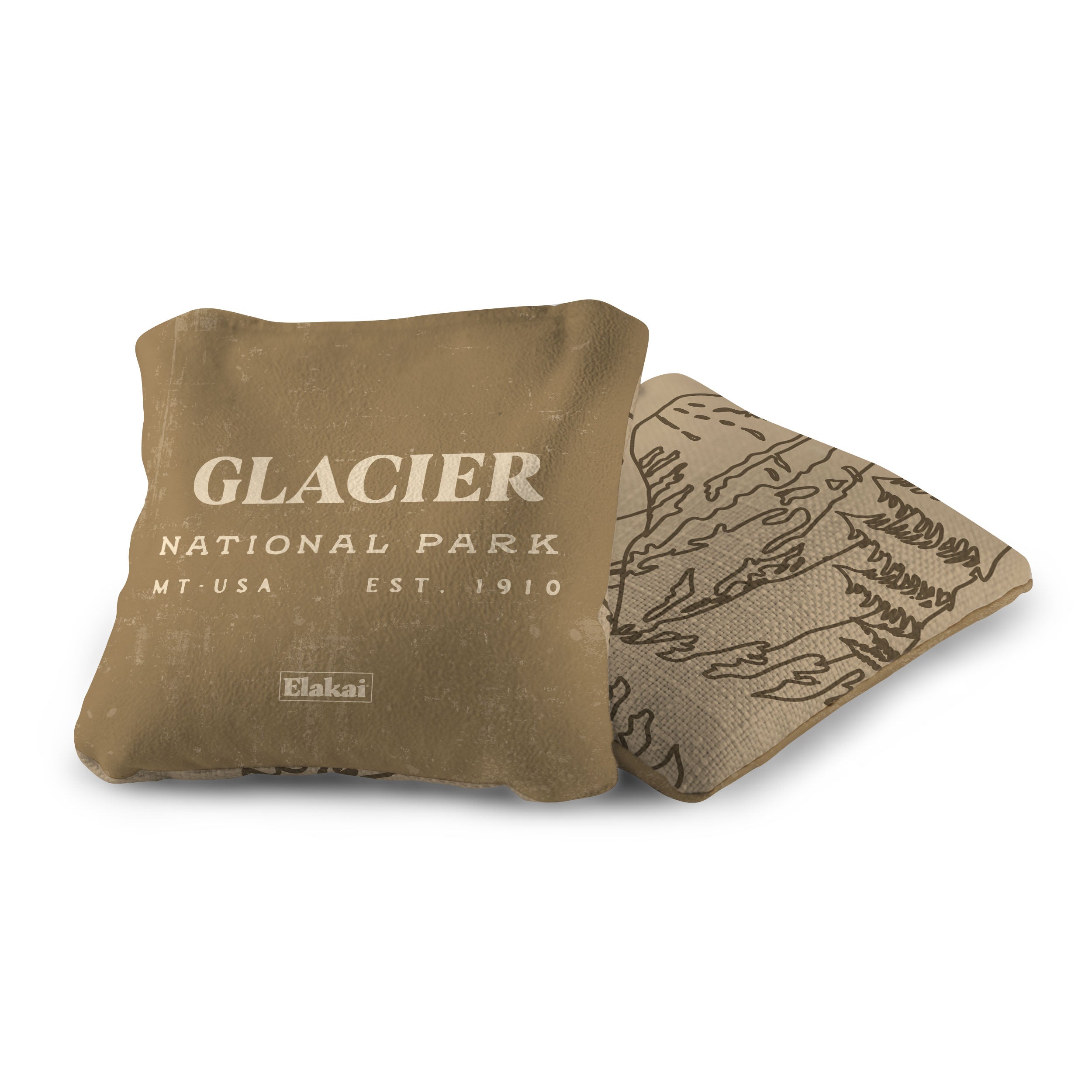 Glacier National Park Durasuede + Turbo Polyglide Pilot Versacraft Cornhole Bags