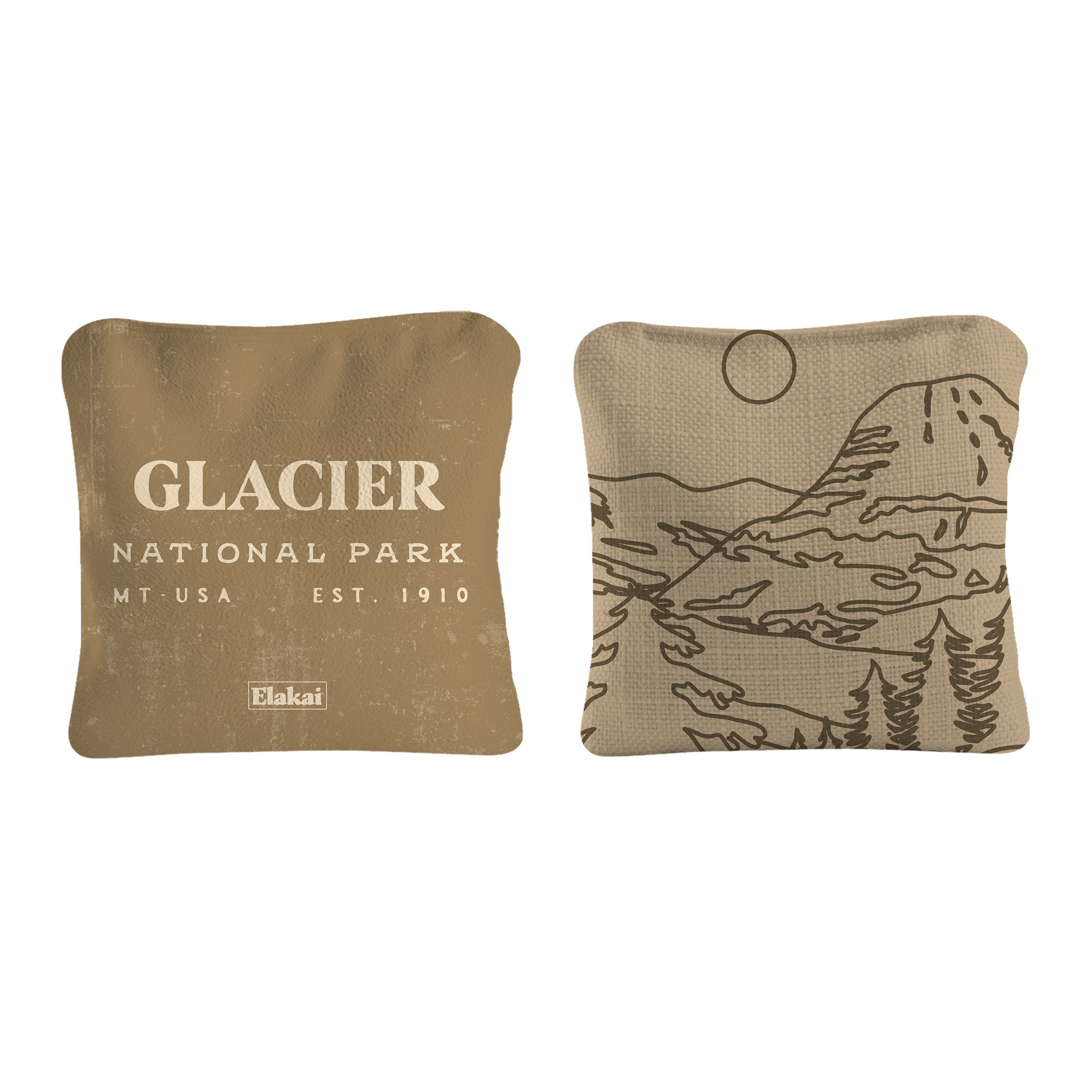 Glacier National Park Durasuede + Turbo Polyglide Pilot Versacraft Cornhole Bags