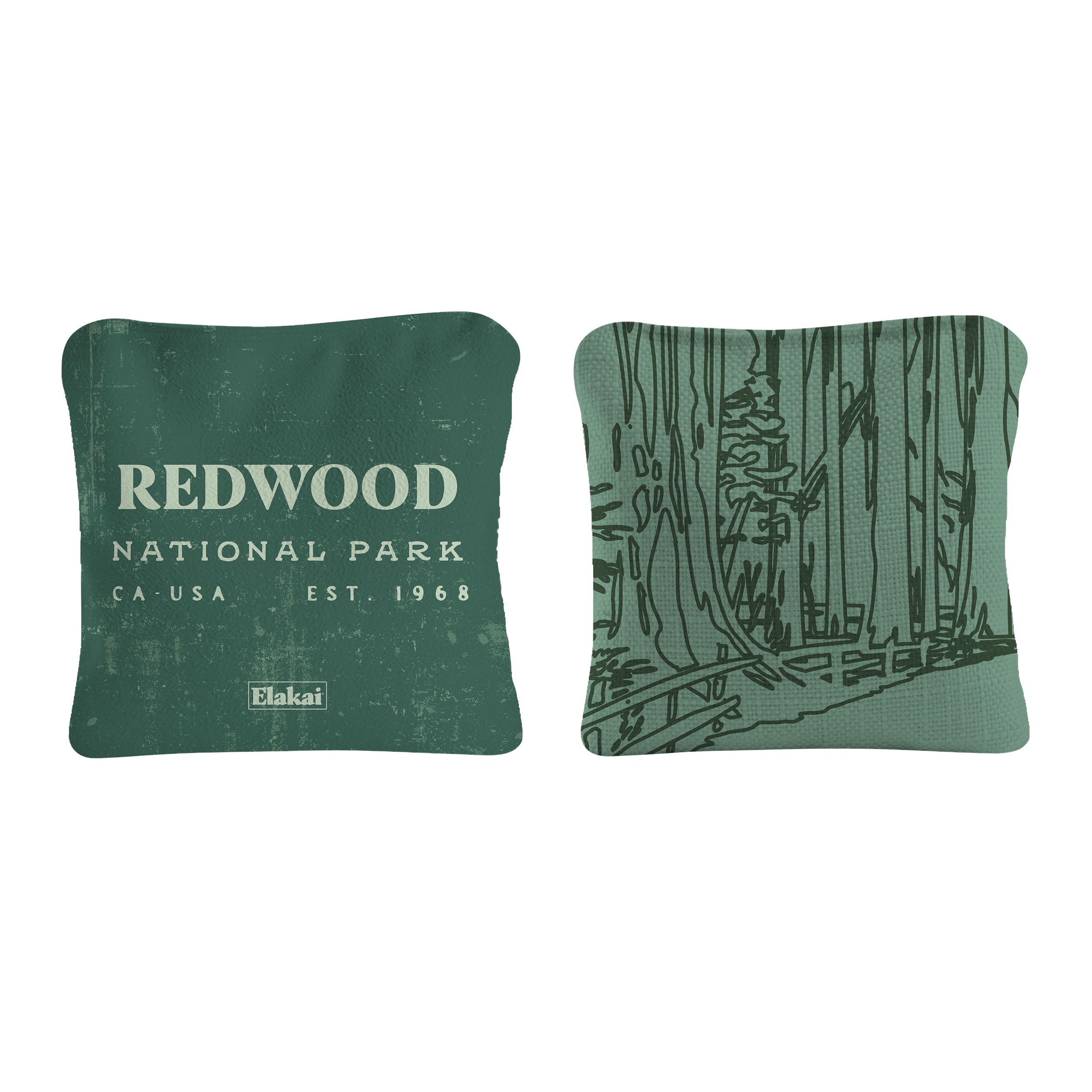 Redwood National Park Durasuede + Turbo Polyglide Pilot Versacraft Cornhole Bags