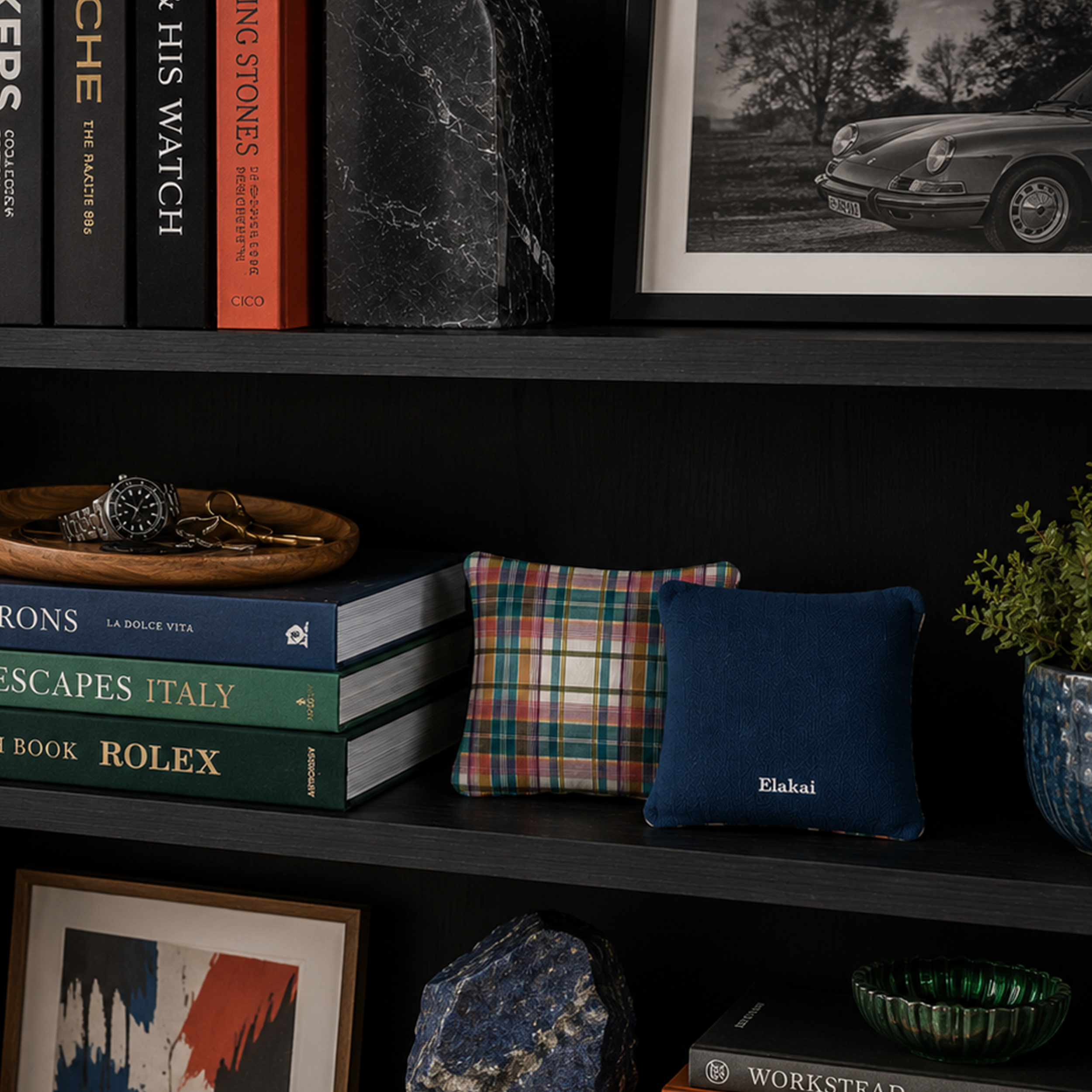 #color_Vintage Madras Plaid Coastal Navy