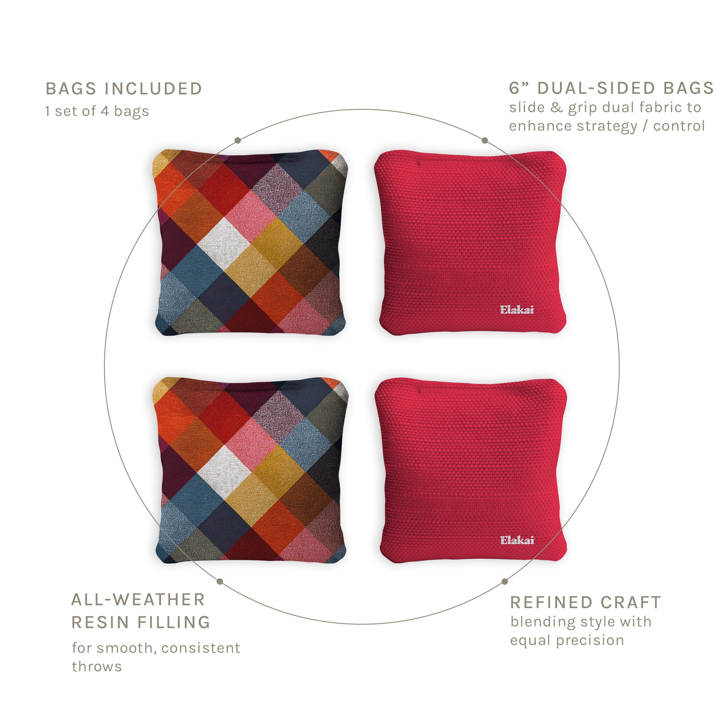 #color_Vintage Buffalo Check Colorful Red