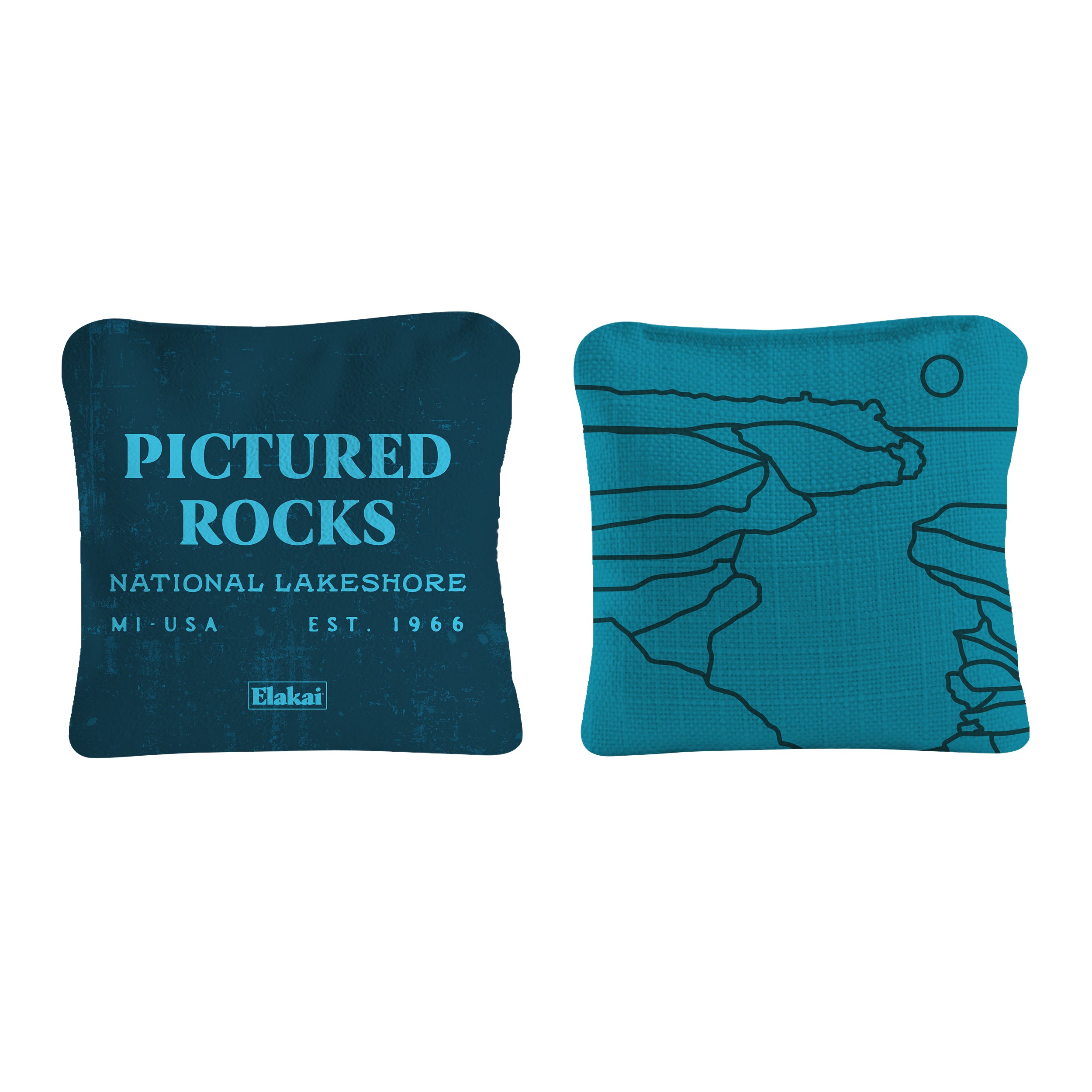 Pictured Rocks National Park Durasuede + Turbo Polyglide Pilot Versacraft Cornhole Bags