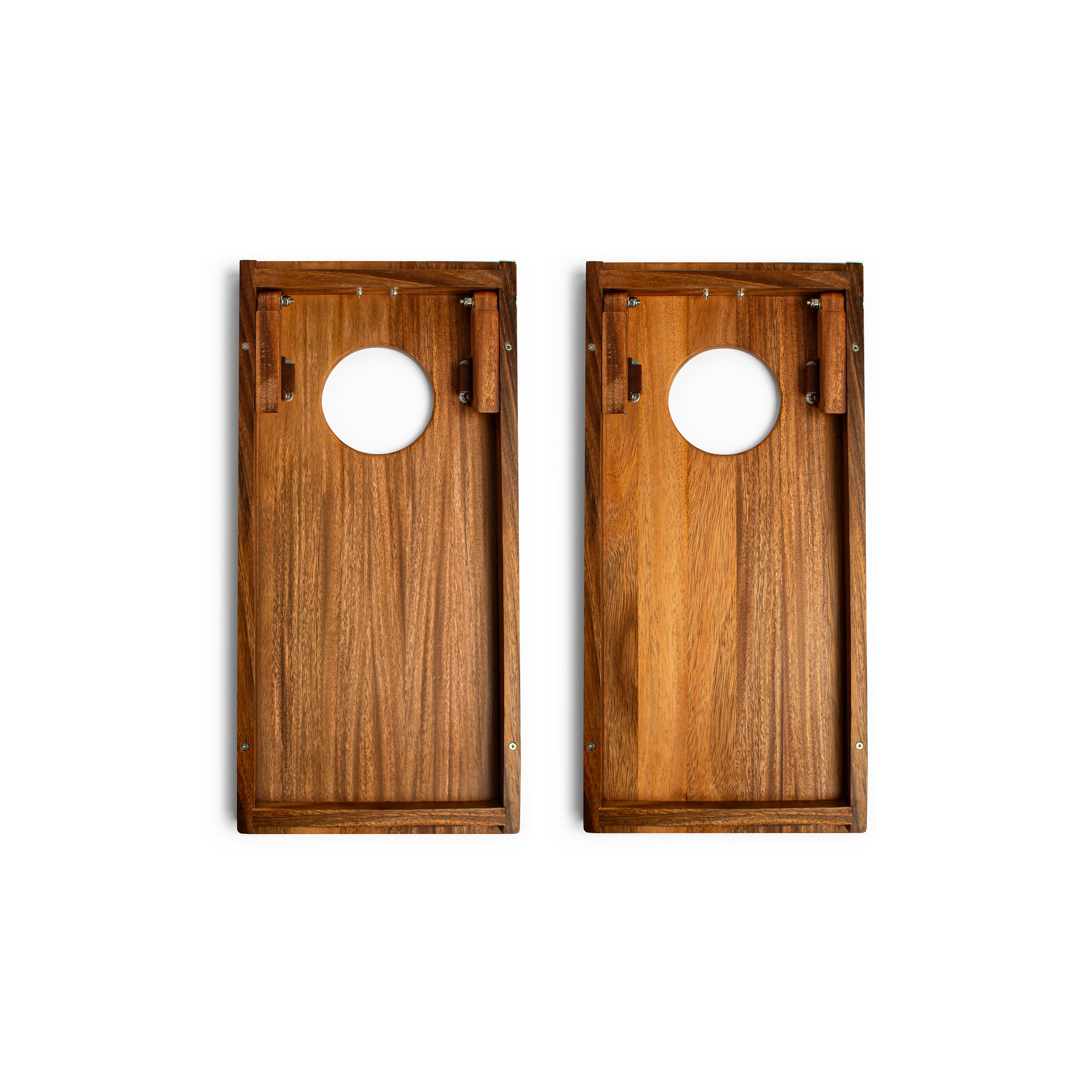 1ft x 2ft Orange Mountain Epoxy Resin Wood Compact Travel Cornhole Board Set
