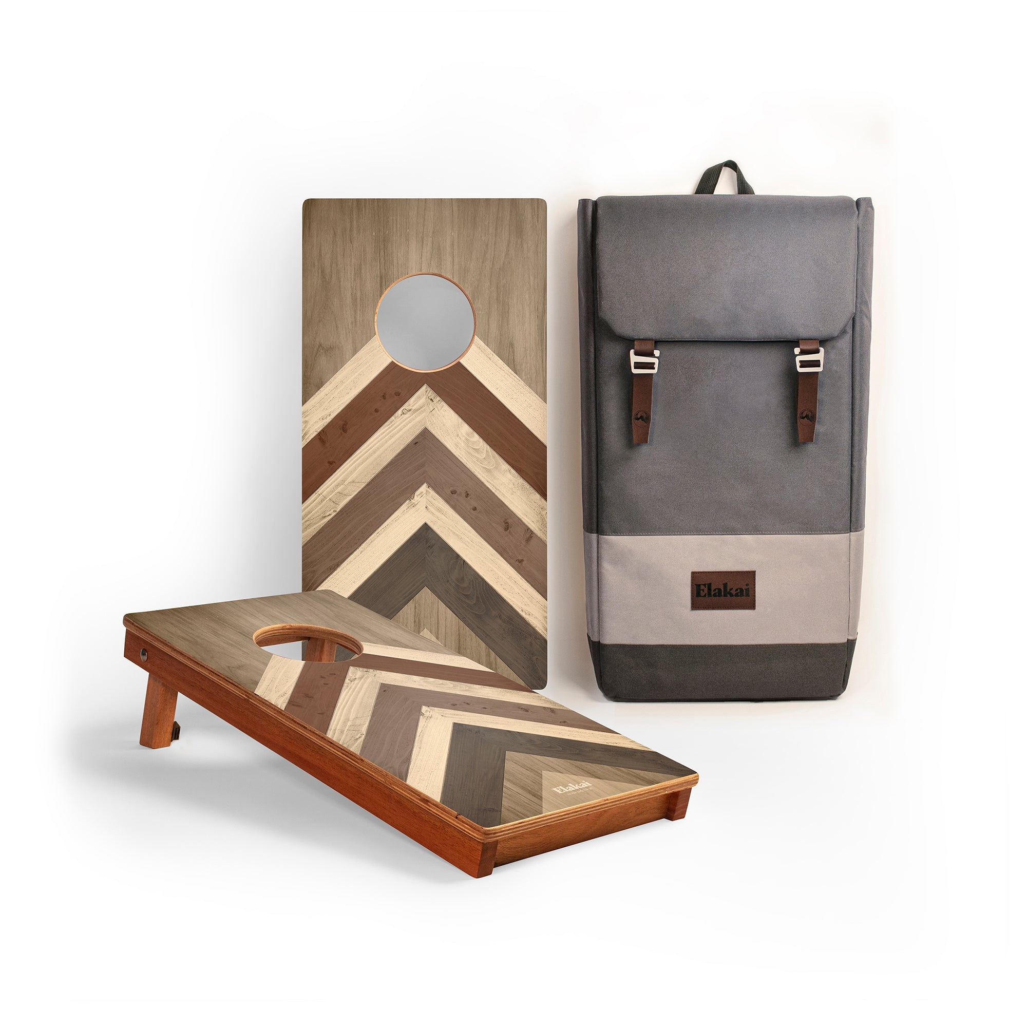 Terra Chevron Mahogany Pathfinder Cornhole Boards