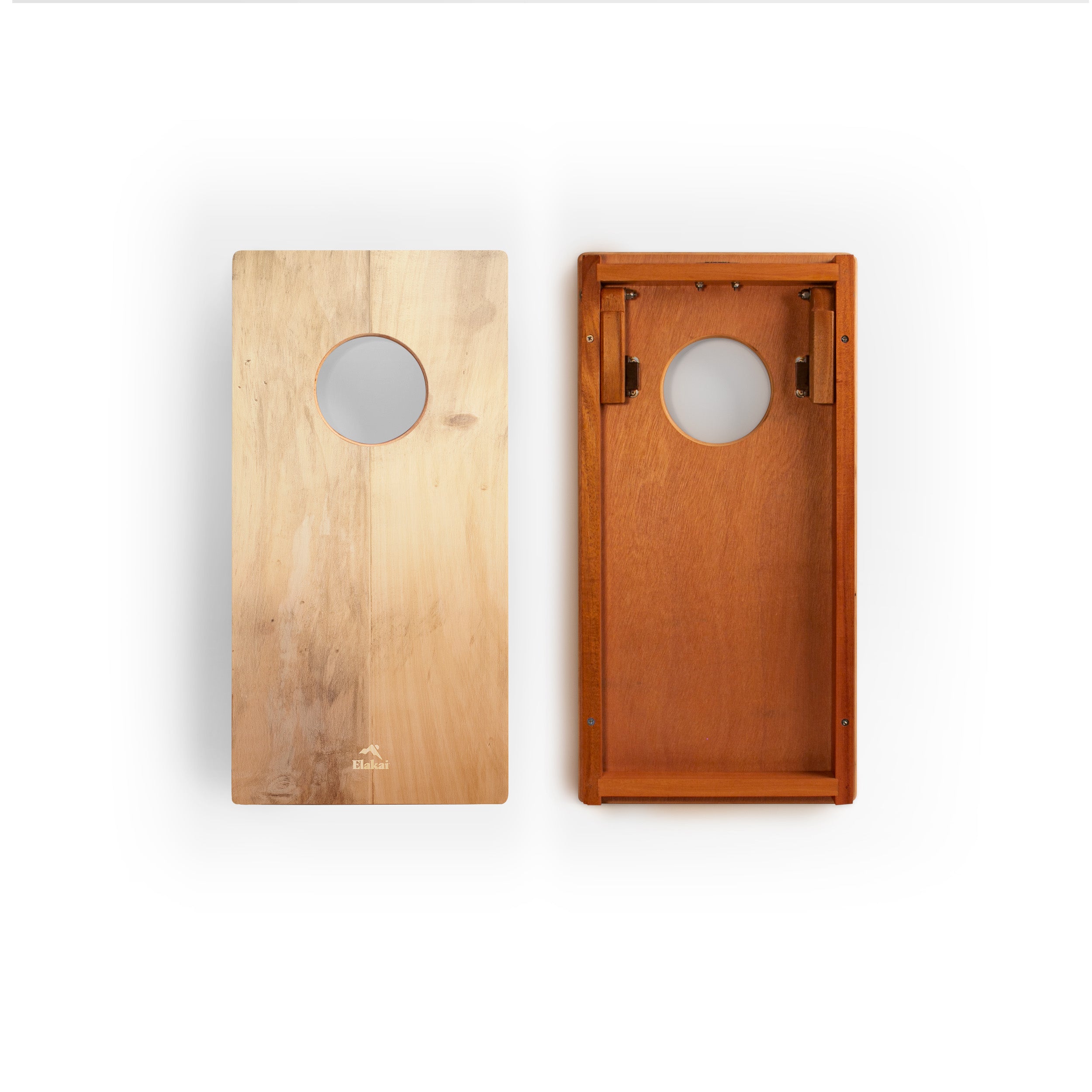 1ft x 2ft Light Beachwood Mahogany Pathfinder Cornhole Board Set