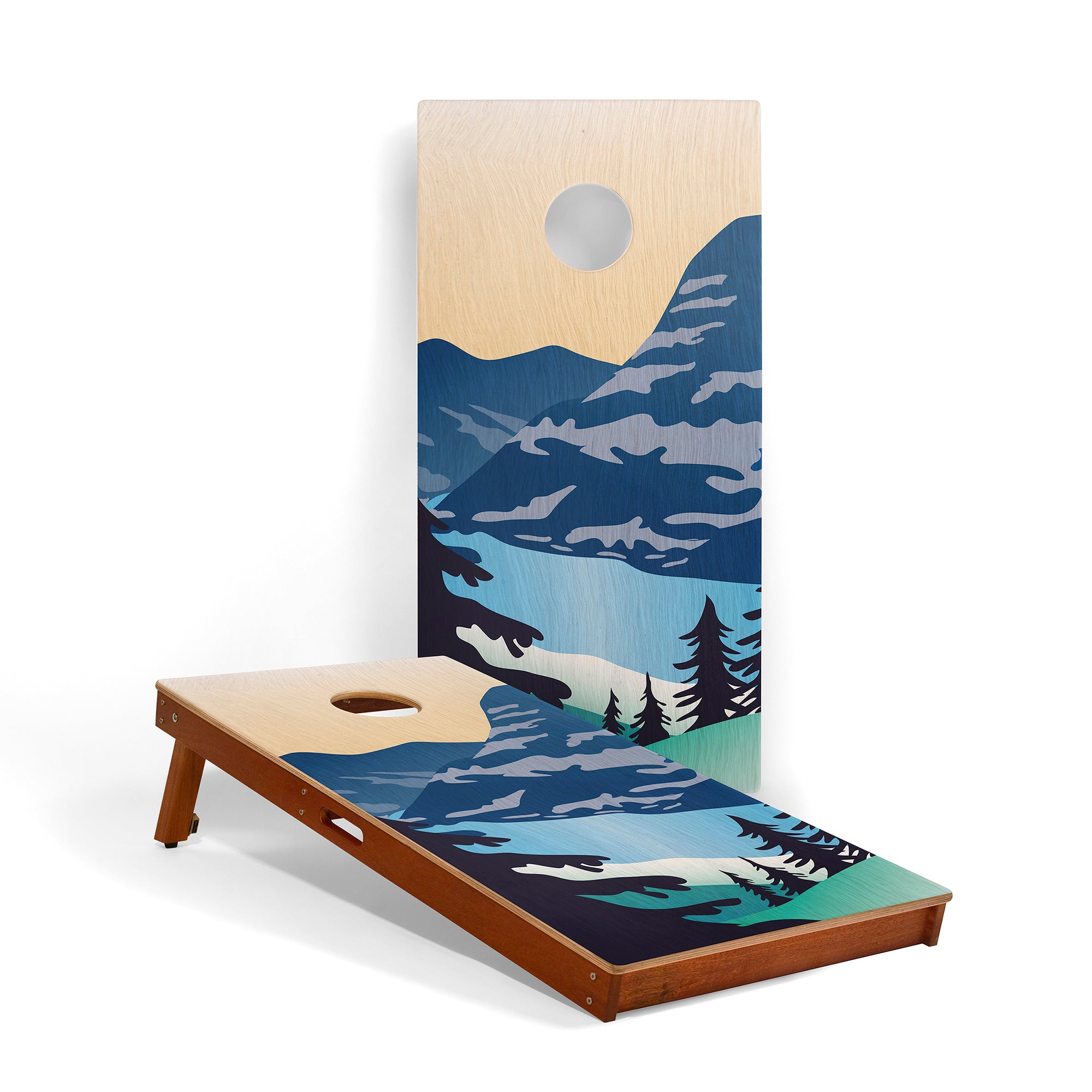 Glacier National Park Mahogany Pathfinder Cornhole Boards